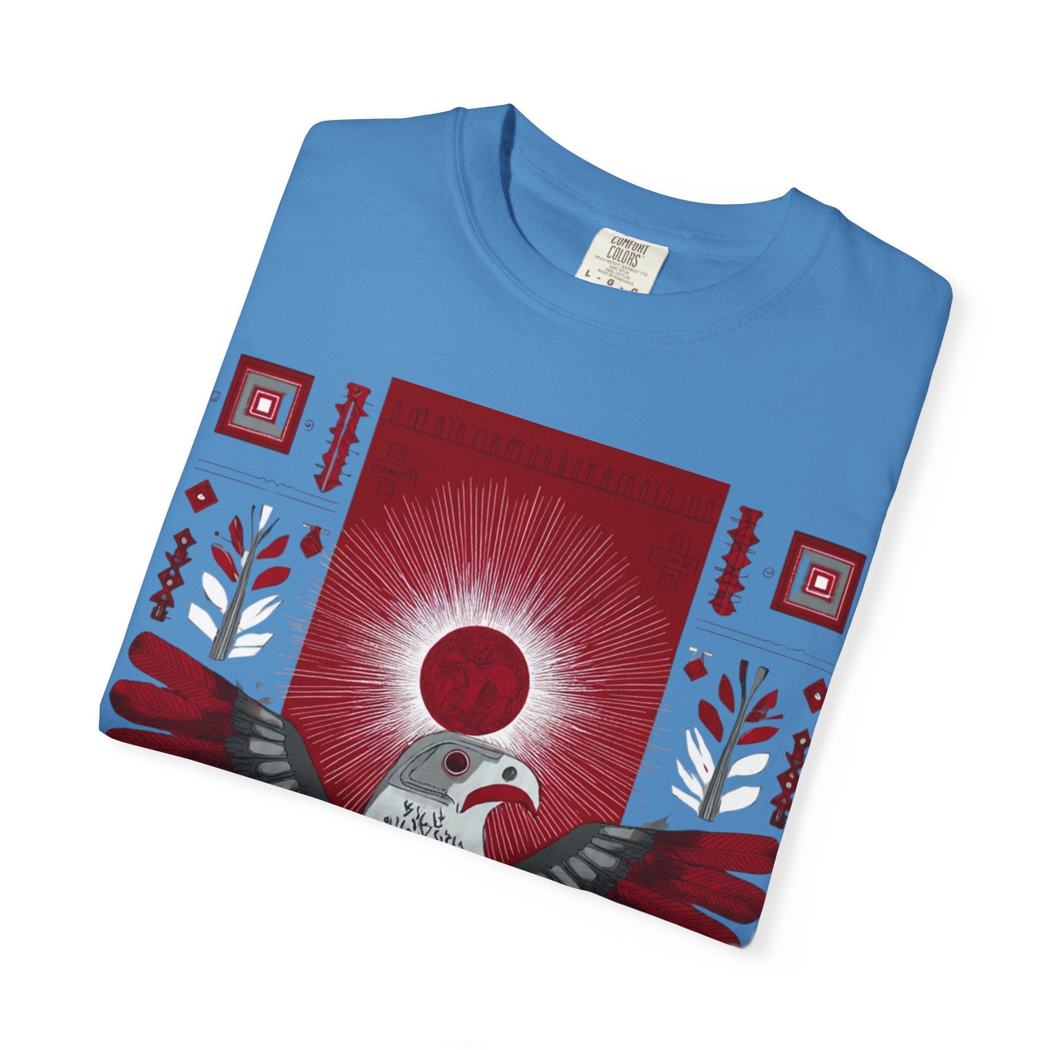 Tribal Inca Graphic T-Shirt — Celestial Bird Art Tee