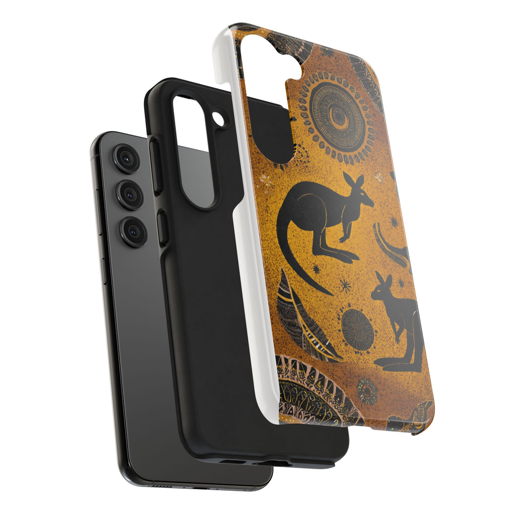 Kangaroo Boho Tough Phone Case — Australian Wildlife Protective Cover