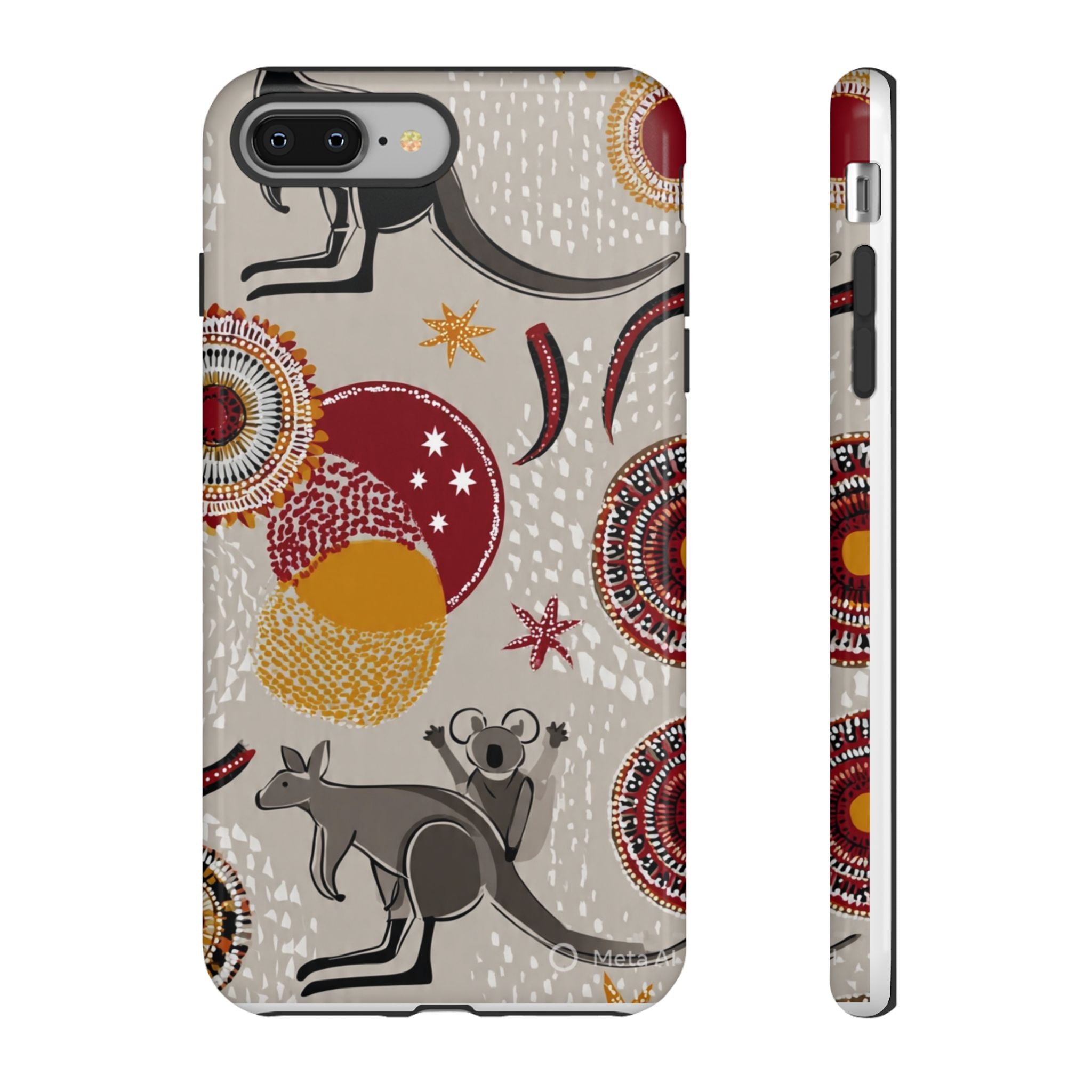Kangaroo & Koala Aboriginal Dot Art Phone Case – Protective Tough Case