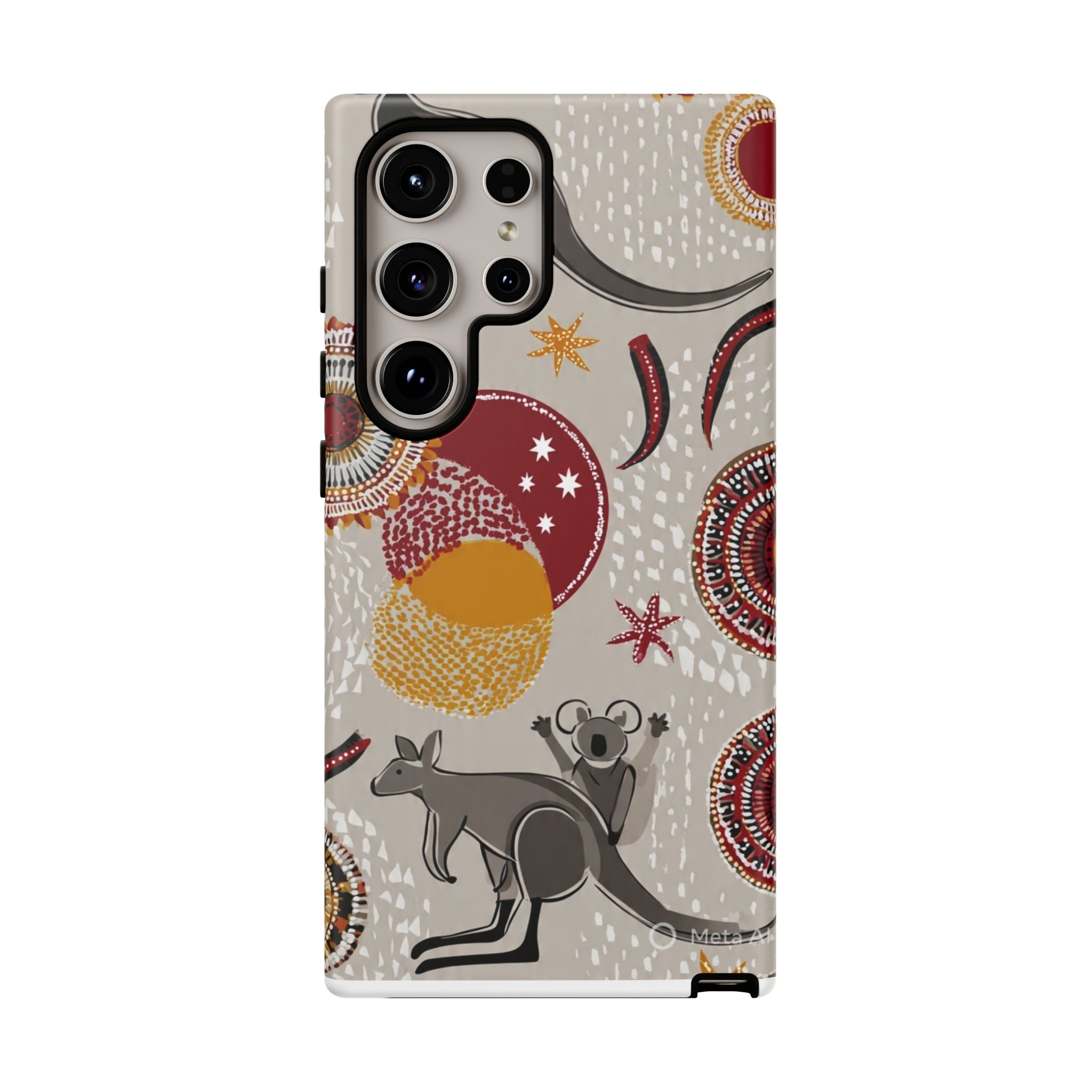 Kangaroo & Koala Aboriginal Dot Art Phone Case – Protective Tough Case