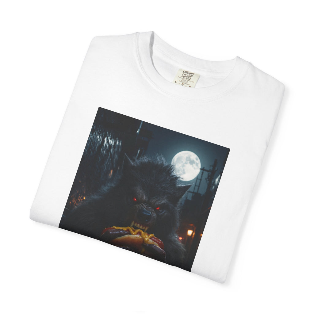 Too Much Mustard T-Shirt — Night Werewolf Sandwich Graphic Tee