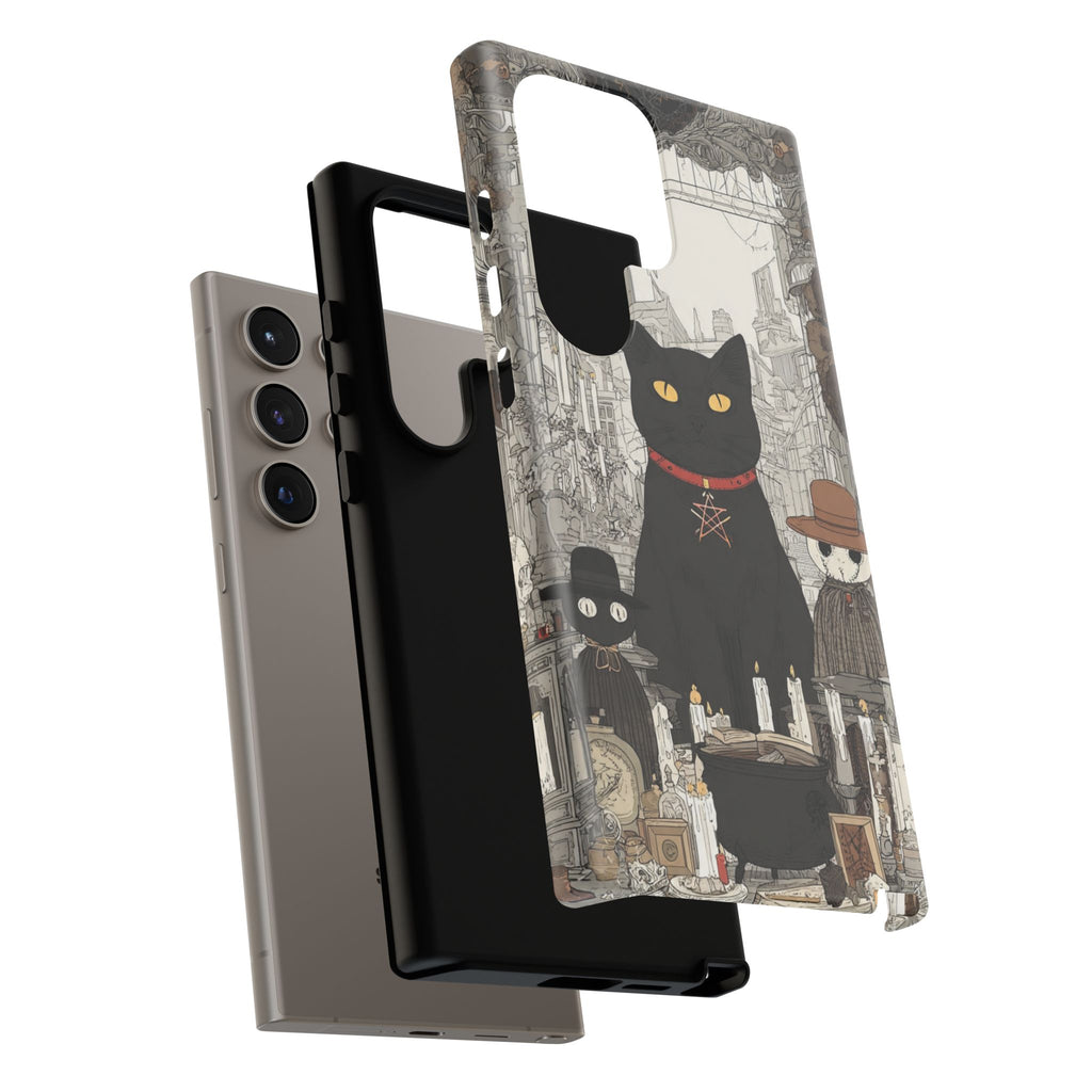 Witchy Black Cat Phone Case — Mystic Altar iPhone Cover
