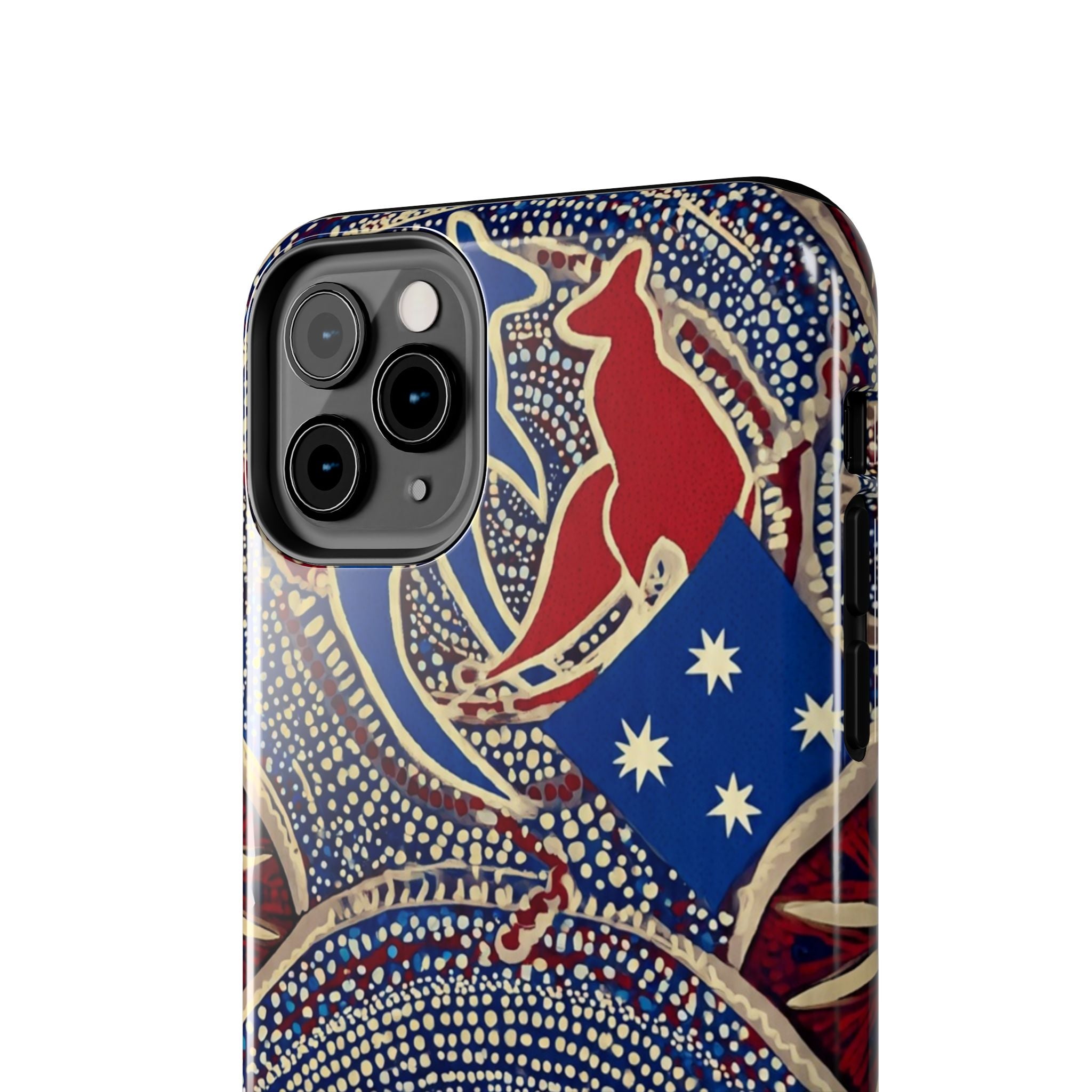Australian Aboriginal Style Kangaroo Tough Phone Case — Patriotic Dot Art Phone Cover