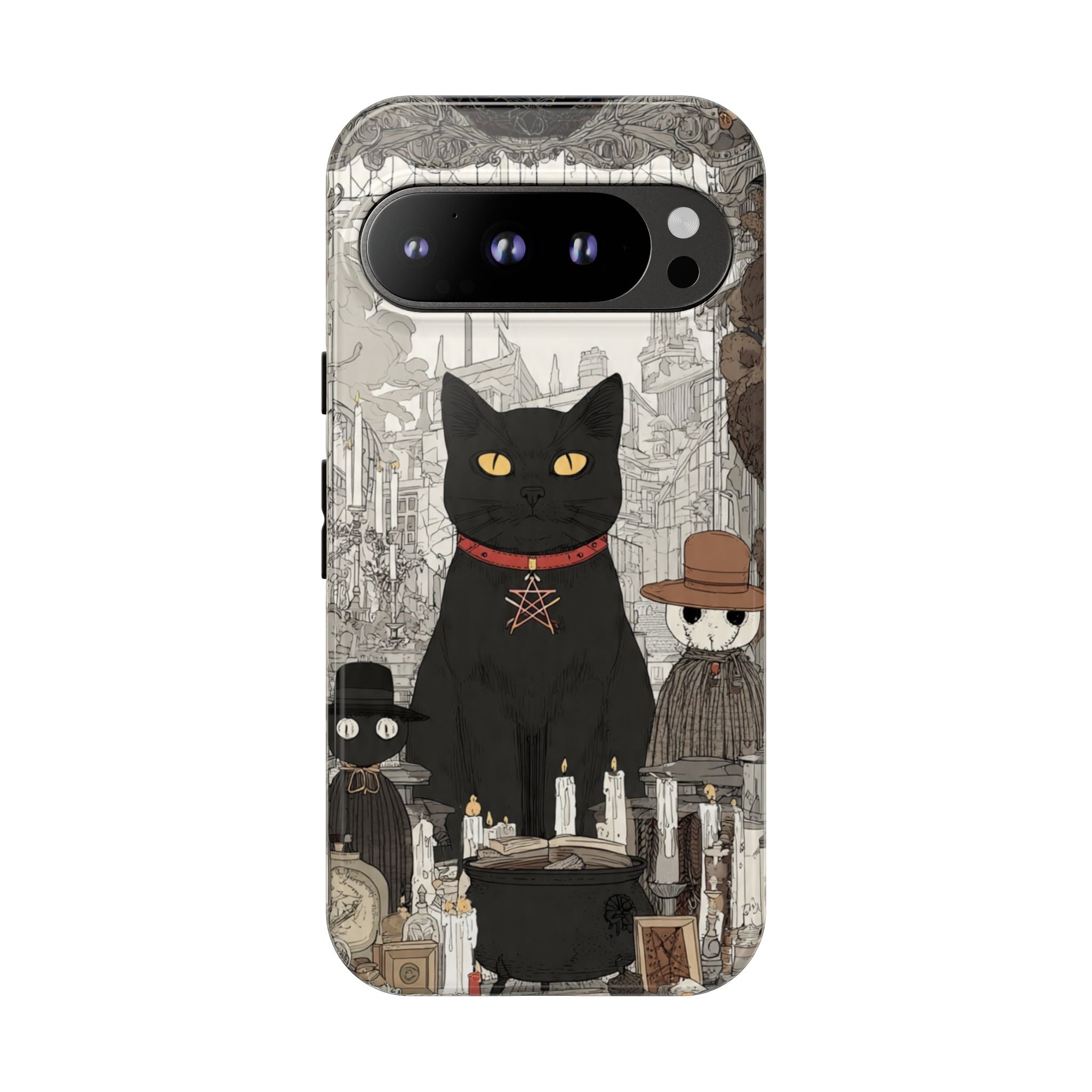 Witchy Black Cat Phone Case — Mystic Altar iPhone Cover