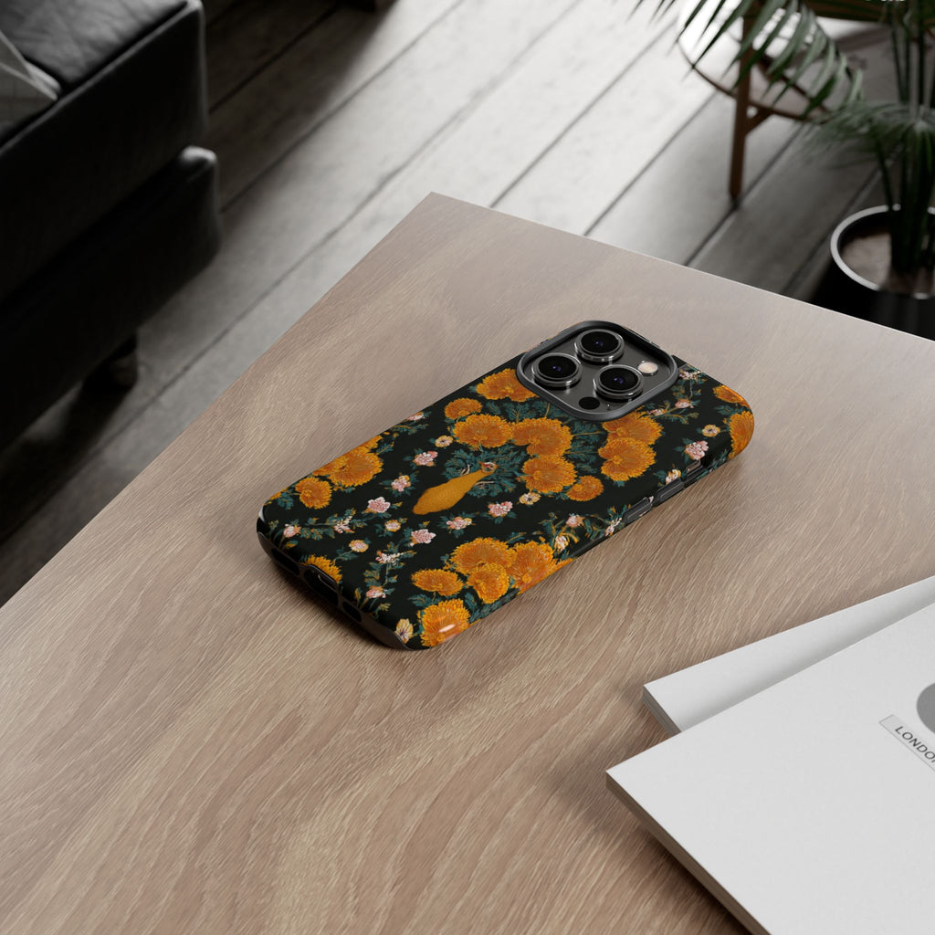 Marigold Mirror Phone Case — Floral Protective Phone Cover
