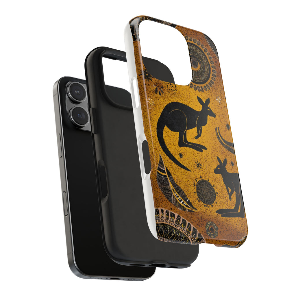Kangaroo Boho Tough Phone Case — Australian Wildlife Protective Cover
