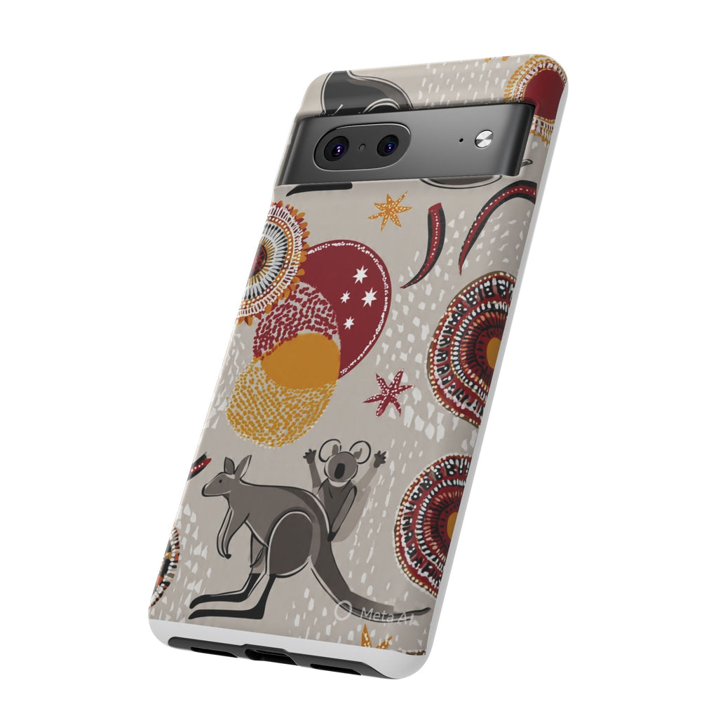 Kangaroo & Koala Aboriginal Dot Art Phone Case – Protective Tough Case