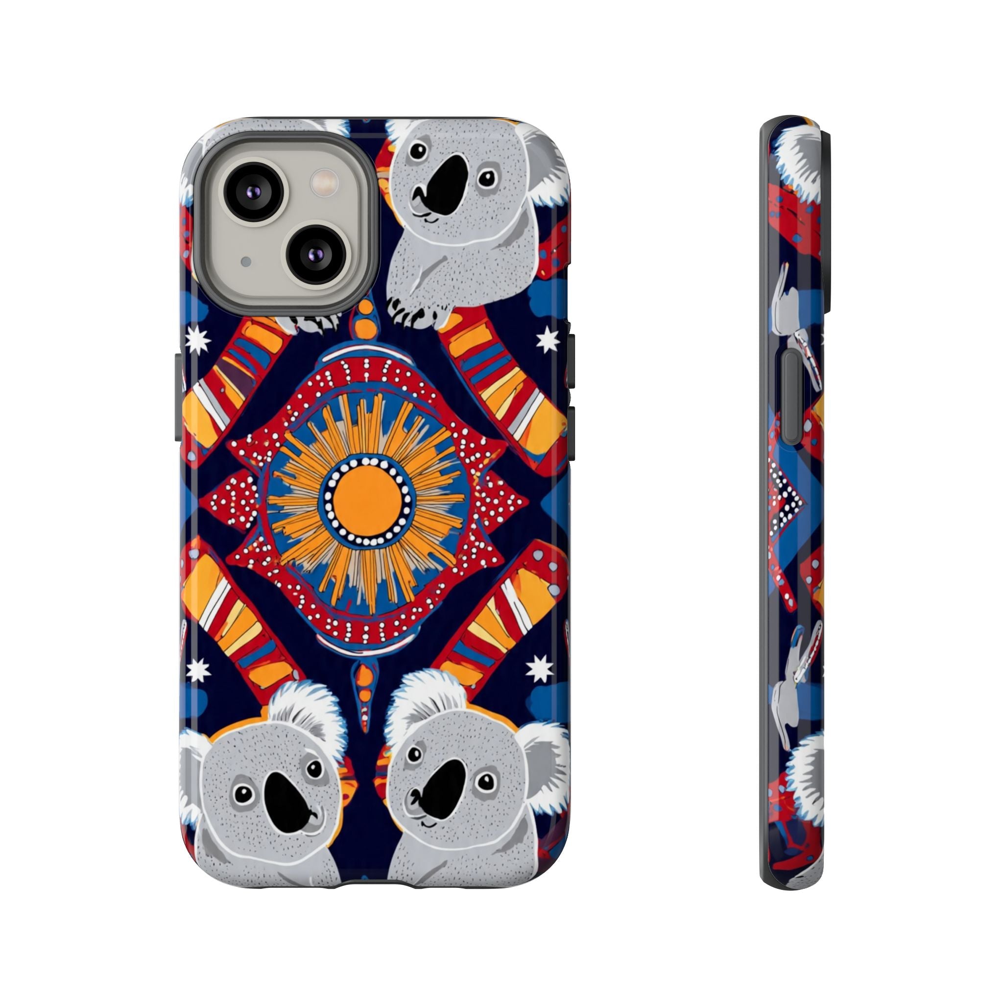 Koala Pattern Phone Case — Cute Indigenous-Inspired Design