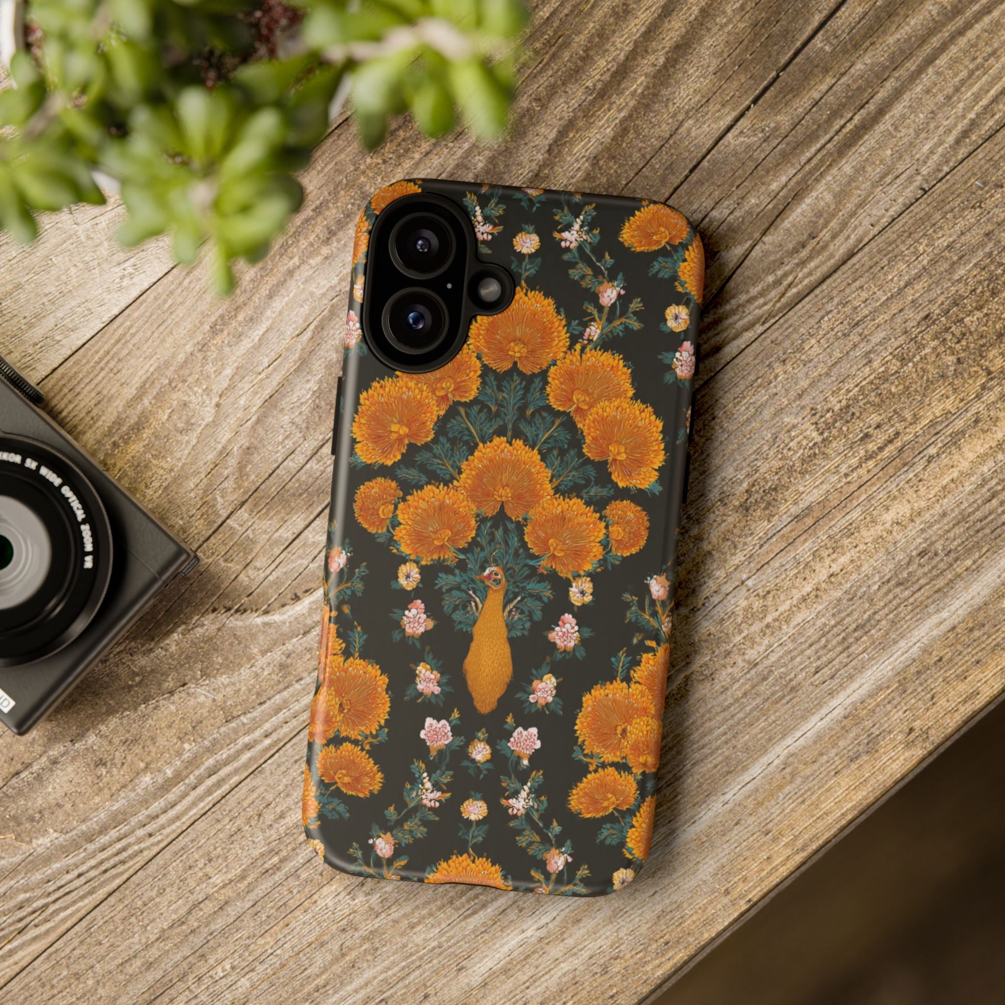 Marigold Mirror Phone Case — Floral Protective Phone Cover