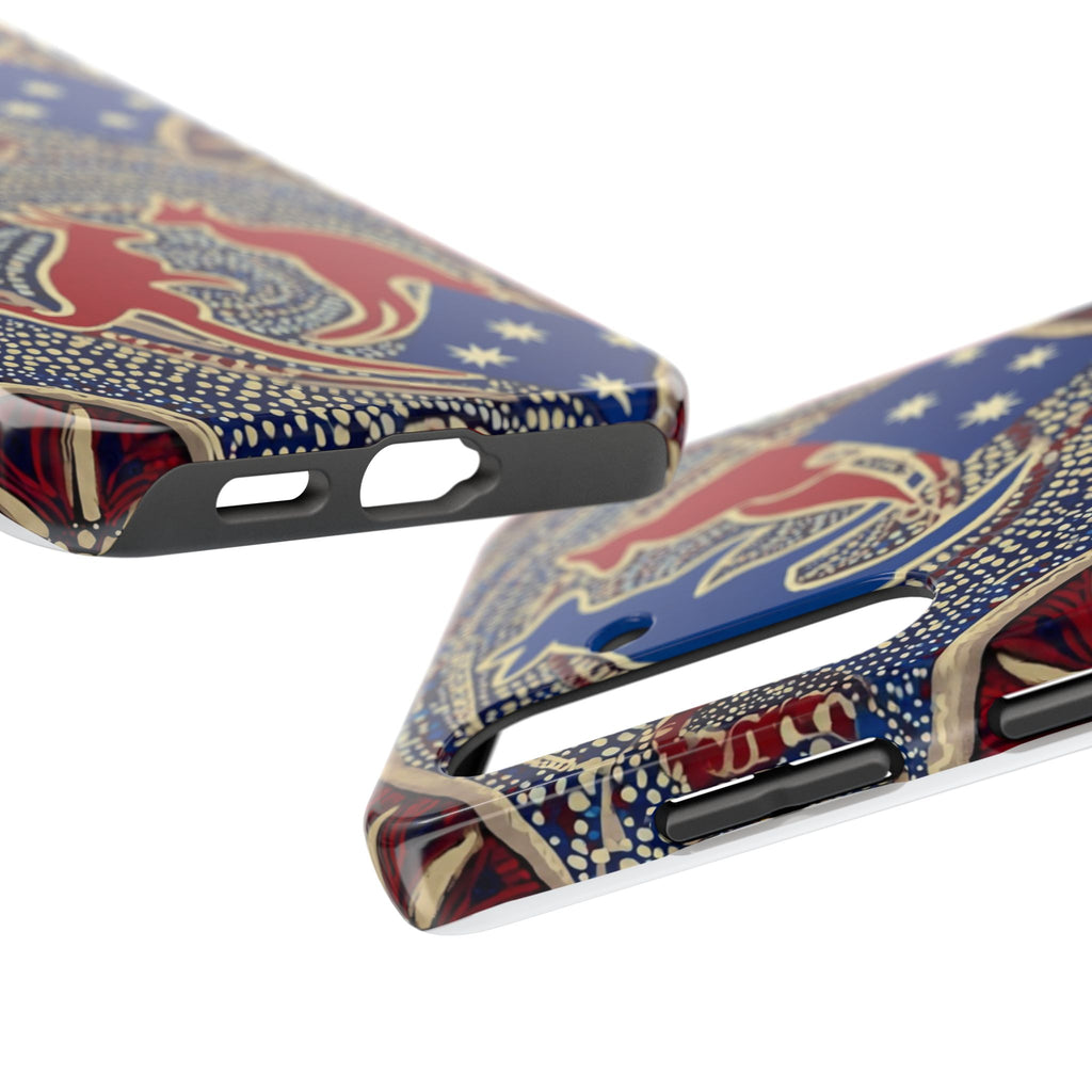 Australian Aboriginal Style Kangaroo Tough Phone Case — Patriotic Dot Art Phone Cover
