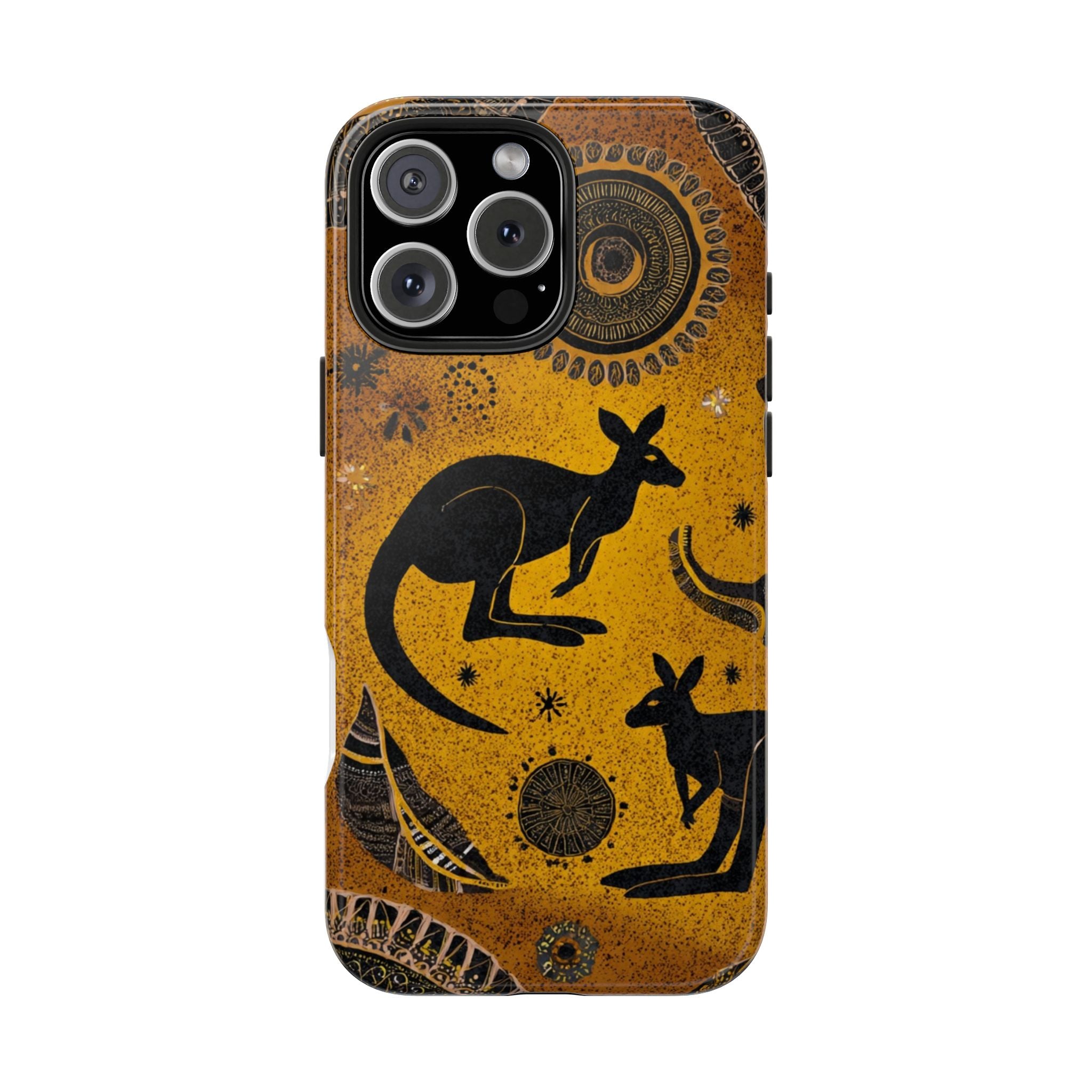 Kangaroo Boho Tough Phone Case — Australian Wildlife Protective Cover