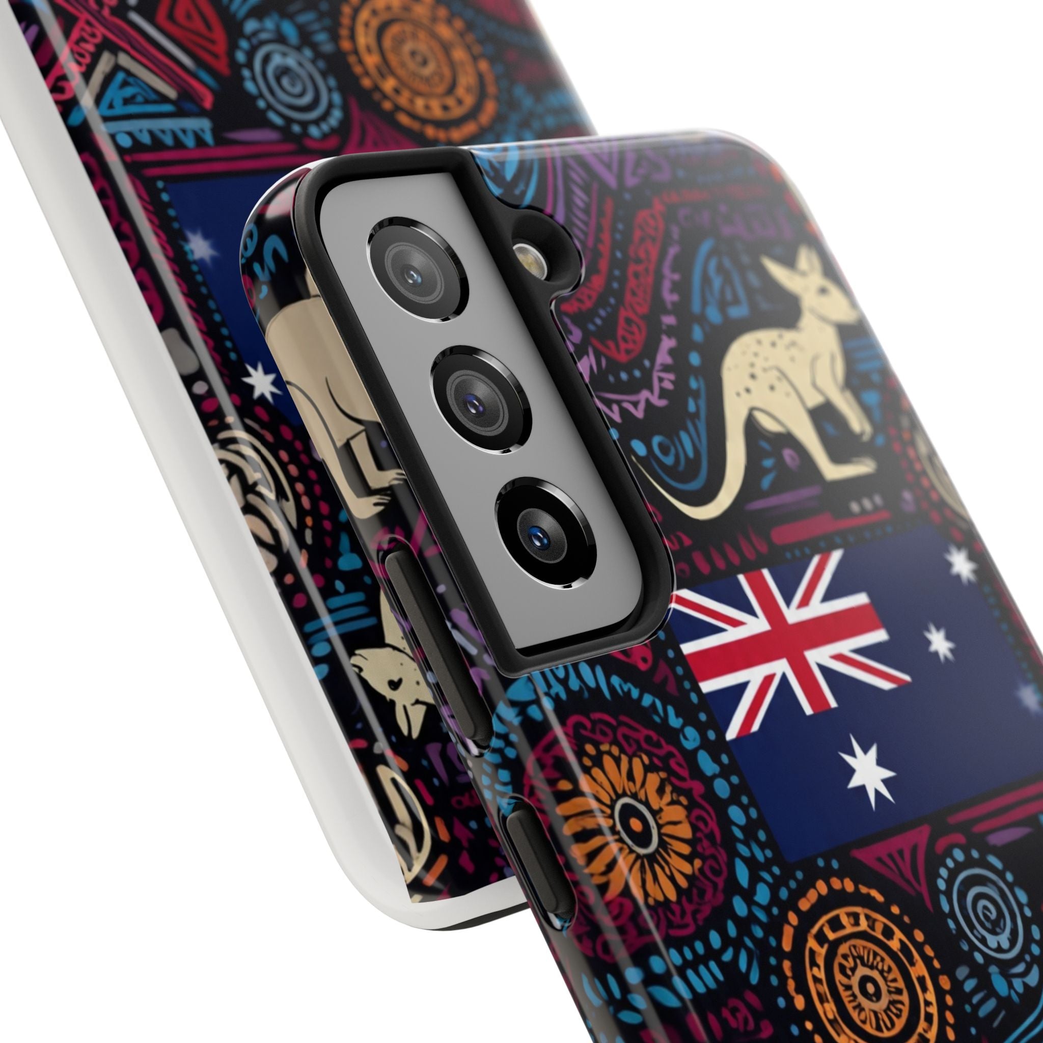 Australian Kangaroo Indigenous Pattern Phone Case — Tough Protective Cover