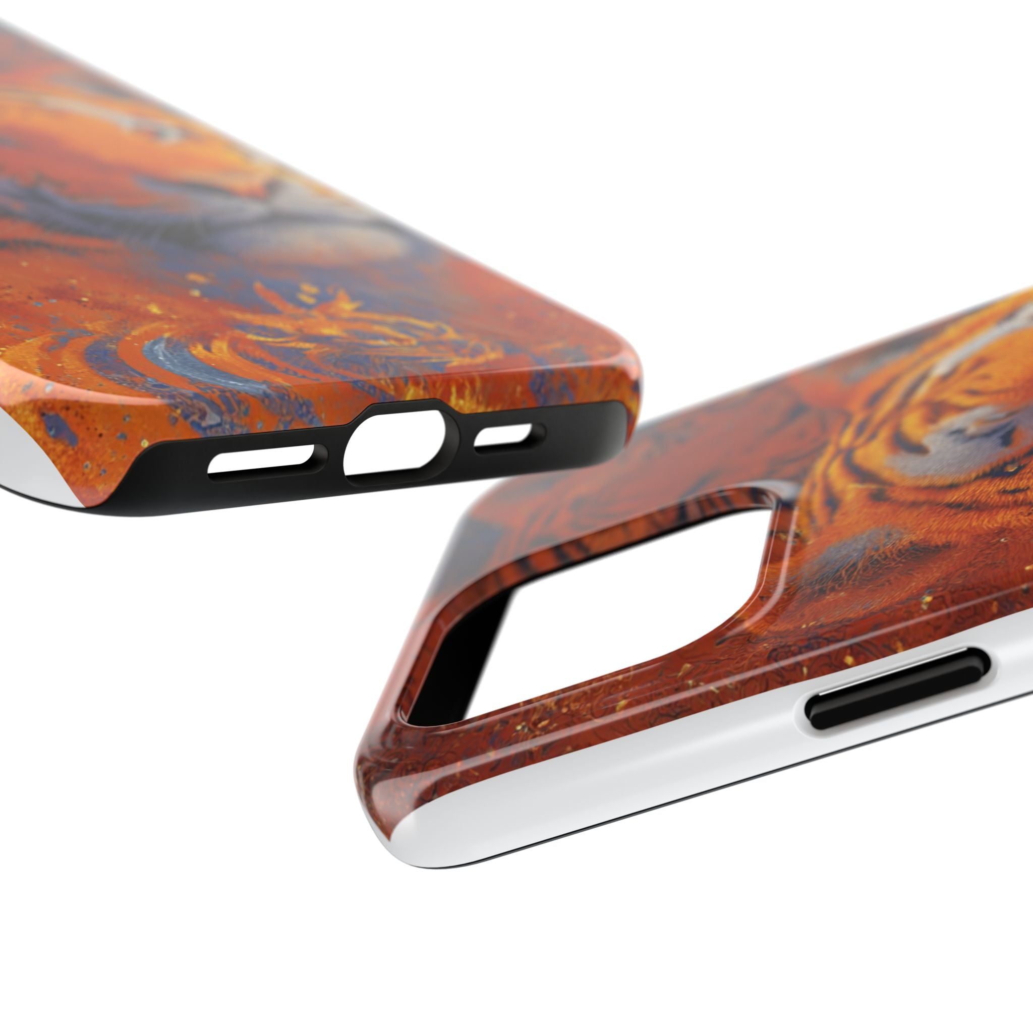 Tiger Portrait Tough Phone Case — Bold Orange Wildlife iPhone Protector