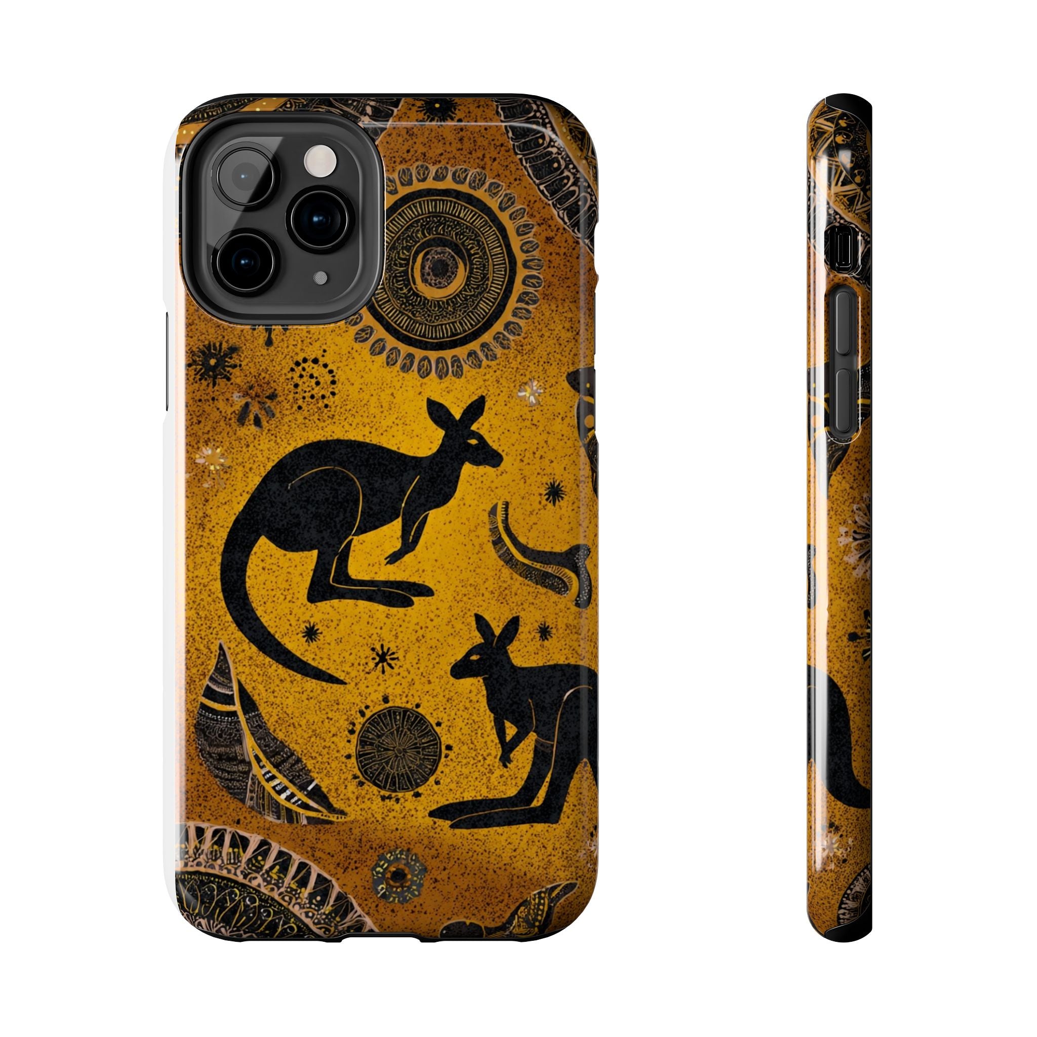 Kangaroo Boho Tough Phone Case — Australian Wildlife Protective Cover