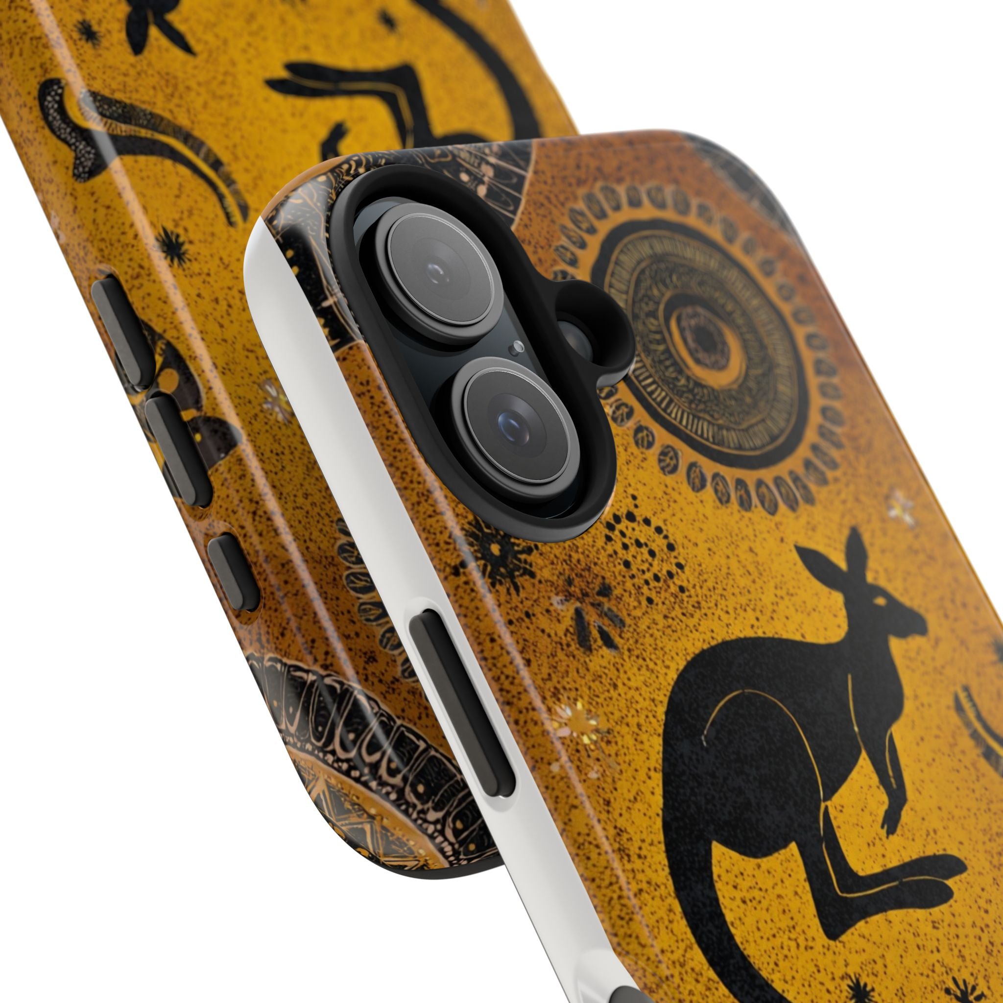 Kangaroo Boho Tough Phone Case — Australian Wildlife Protective Cover