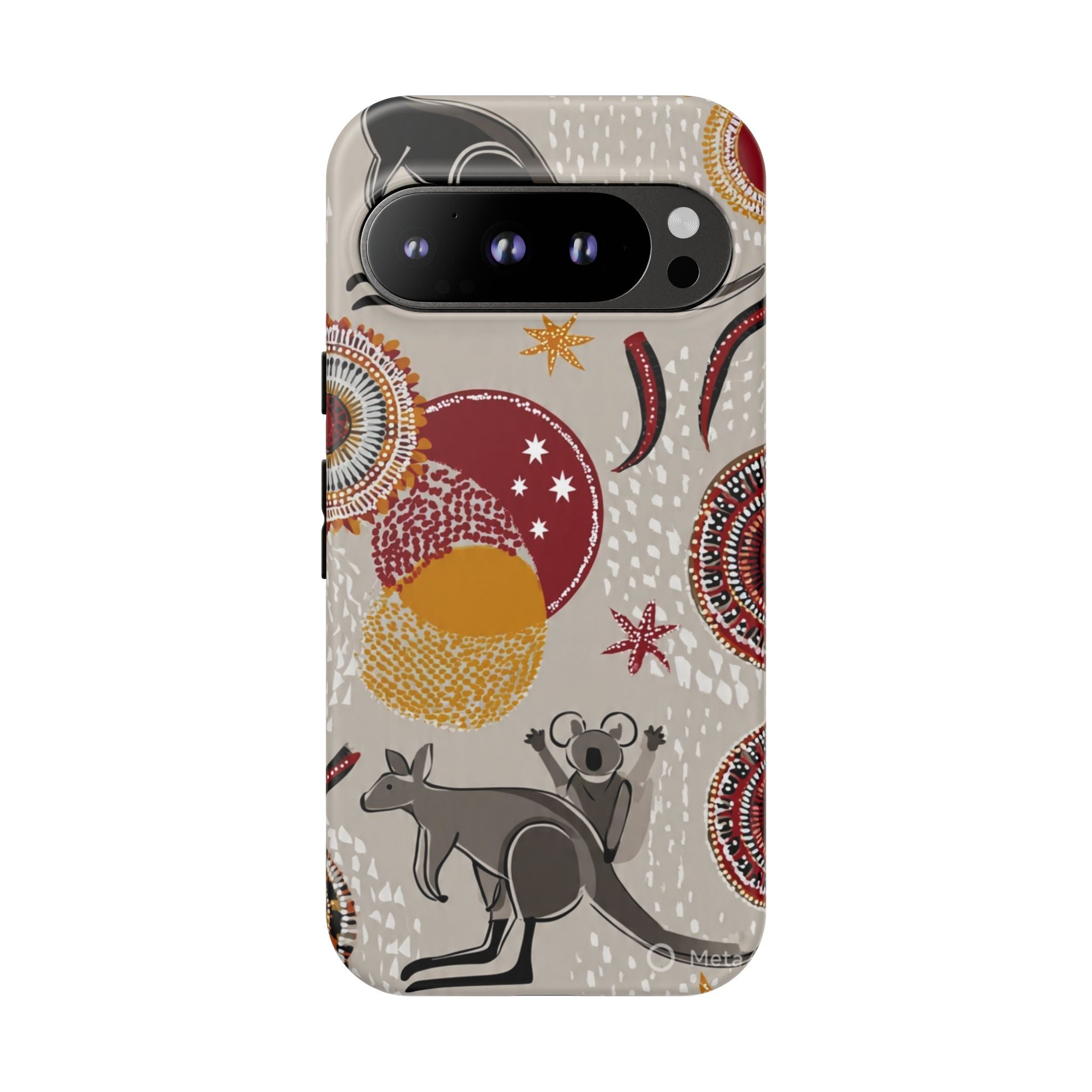 Kangaroo & Koala Aboriginal Dot Art Phone Case – Protective Tough Case