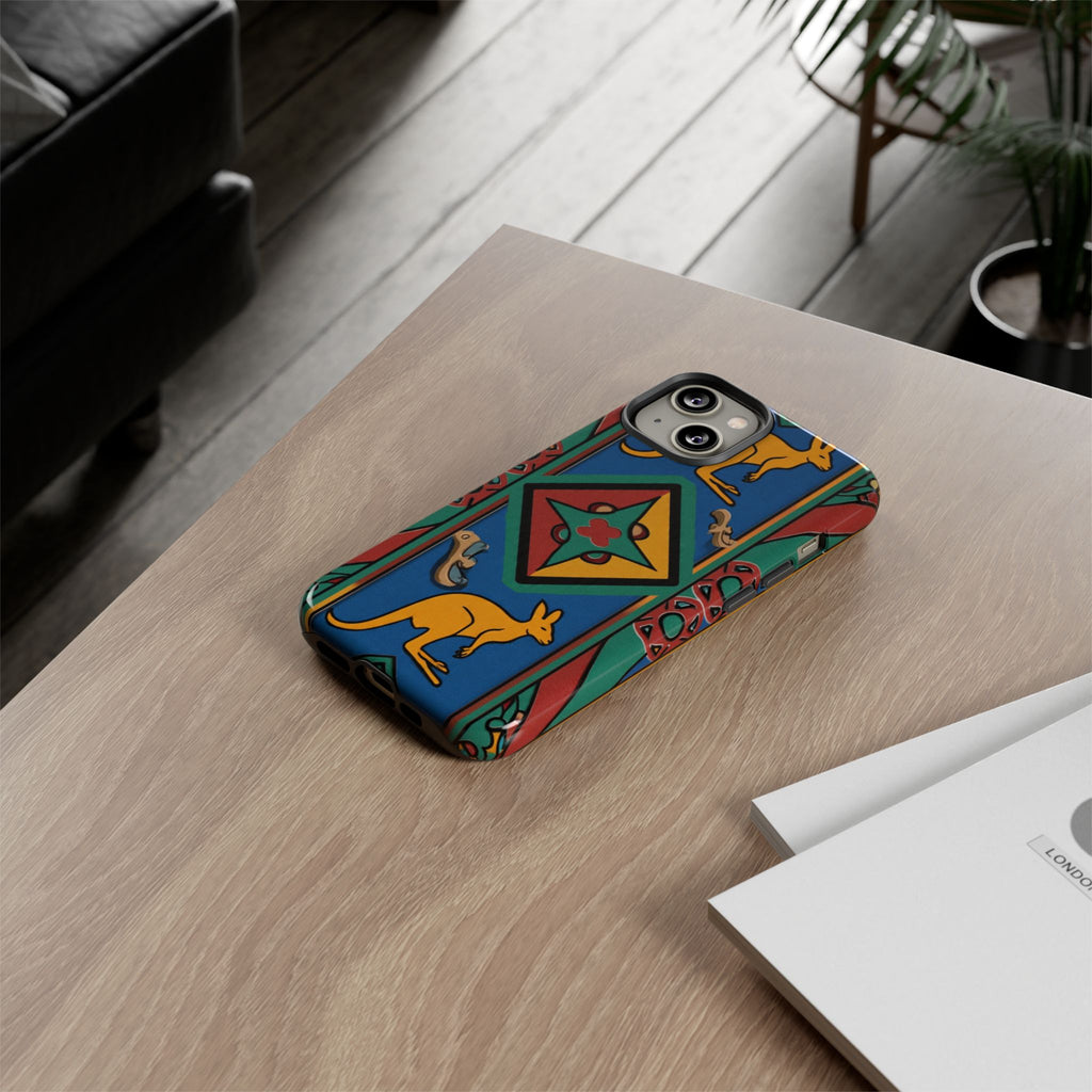 Kangaroo Tribal Pattern Tough Phone Case
