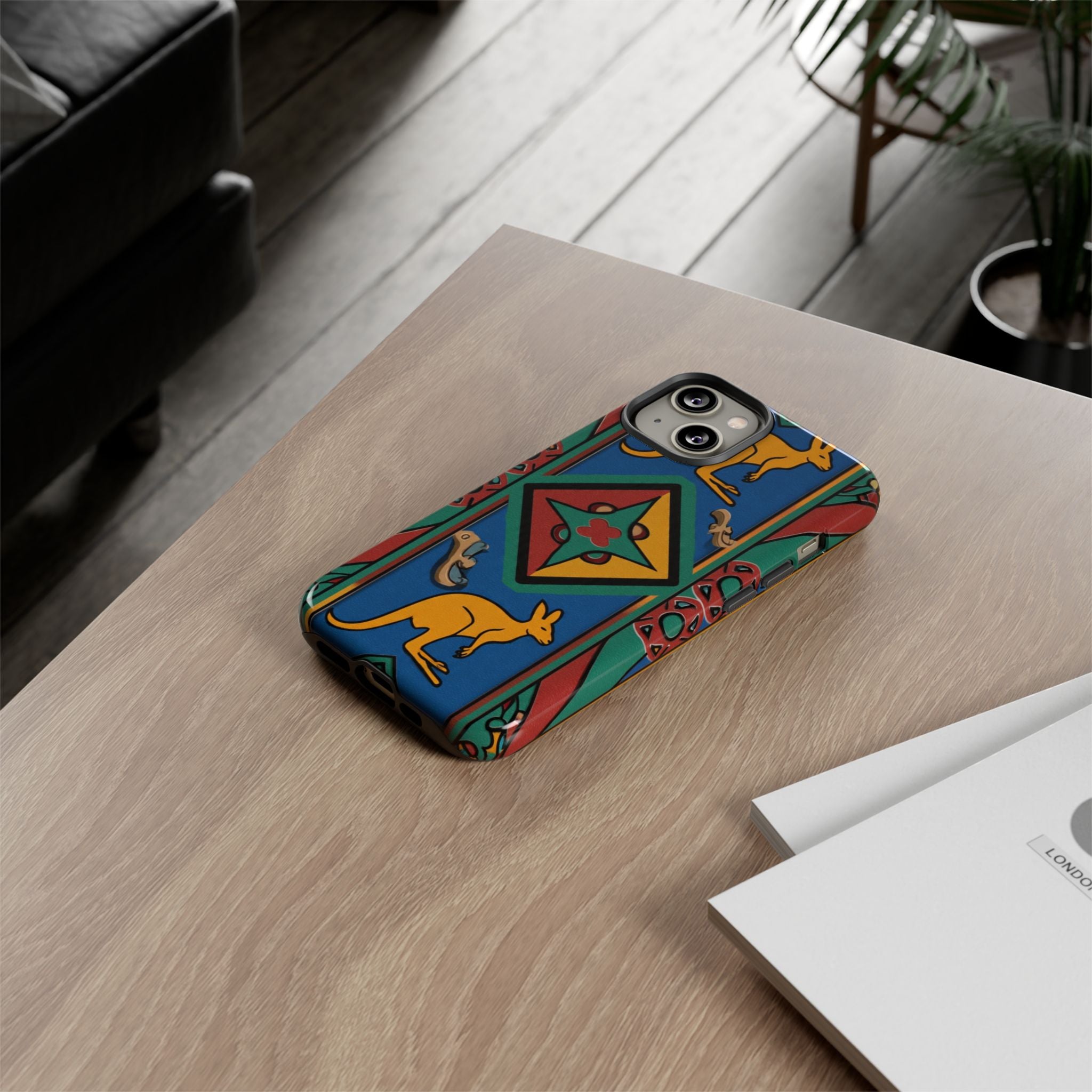 Kangaroo Tribal Pattern Tough Phone Case