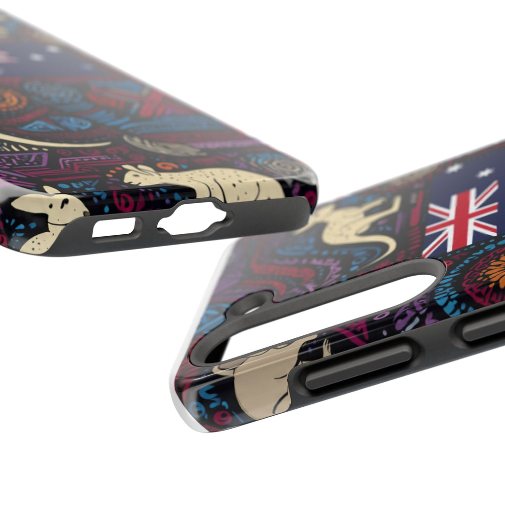 Australian Kangaroo Indigenous Pattern Phone Case — Tough Protective Cover