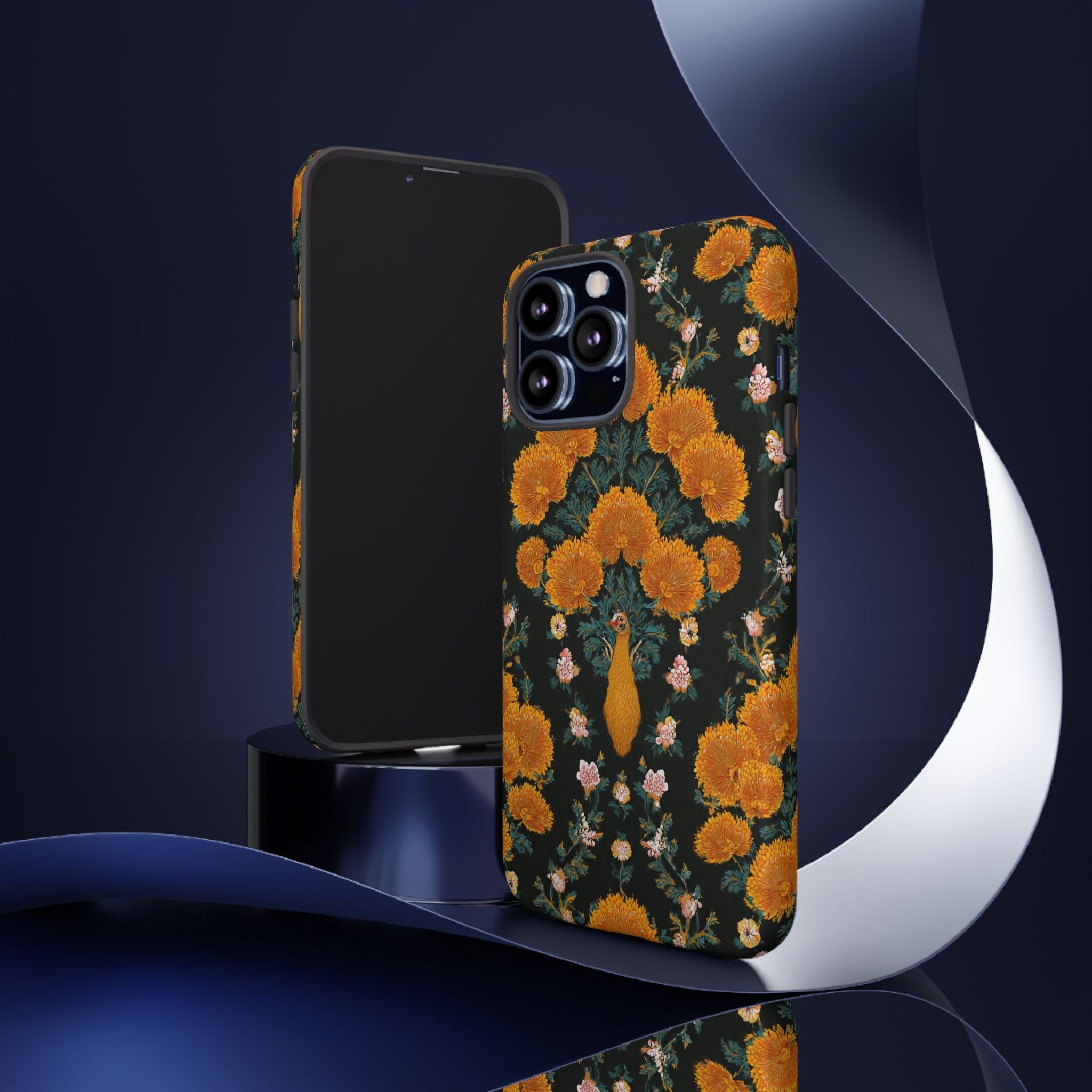 Marigold Mirror Phone Case — Floral Protective Phone Cover