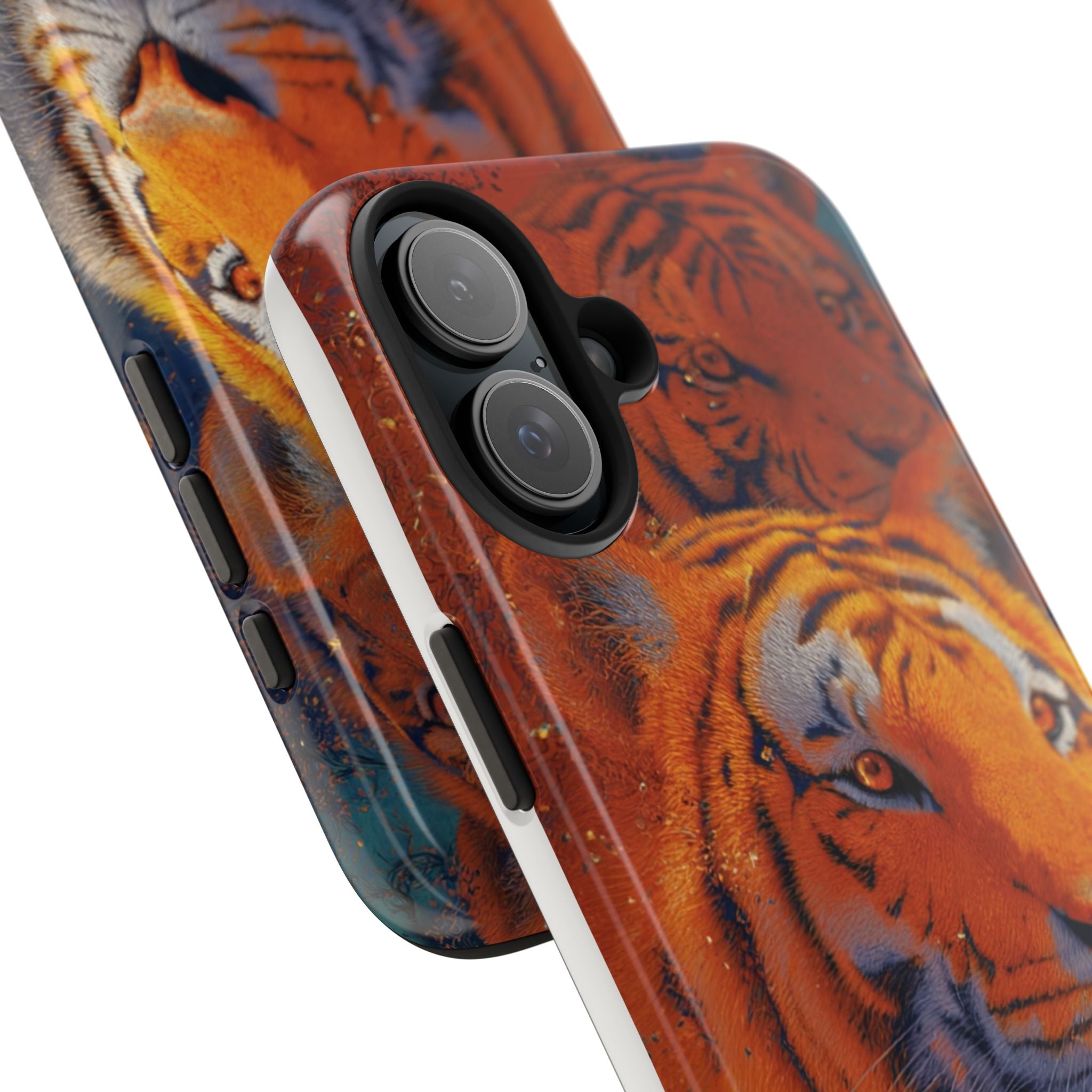 Tiger Portrait Tough Phone Case — Bold Orange Wildlife iPhone Protector