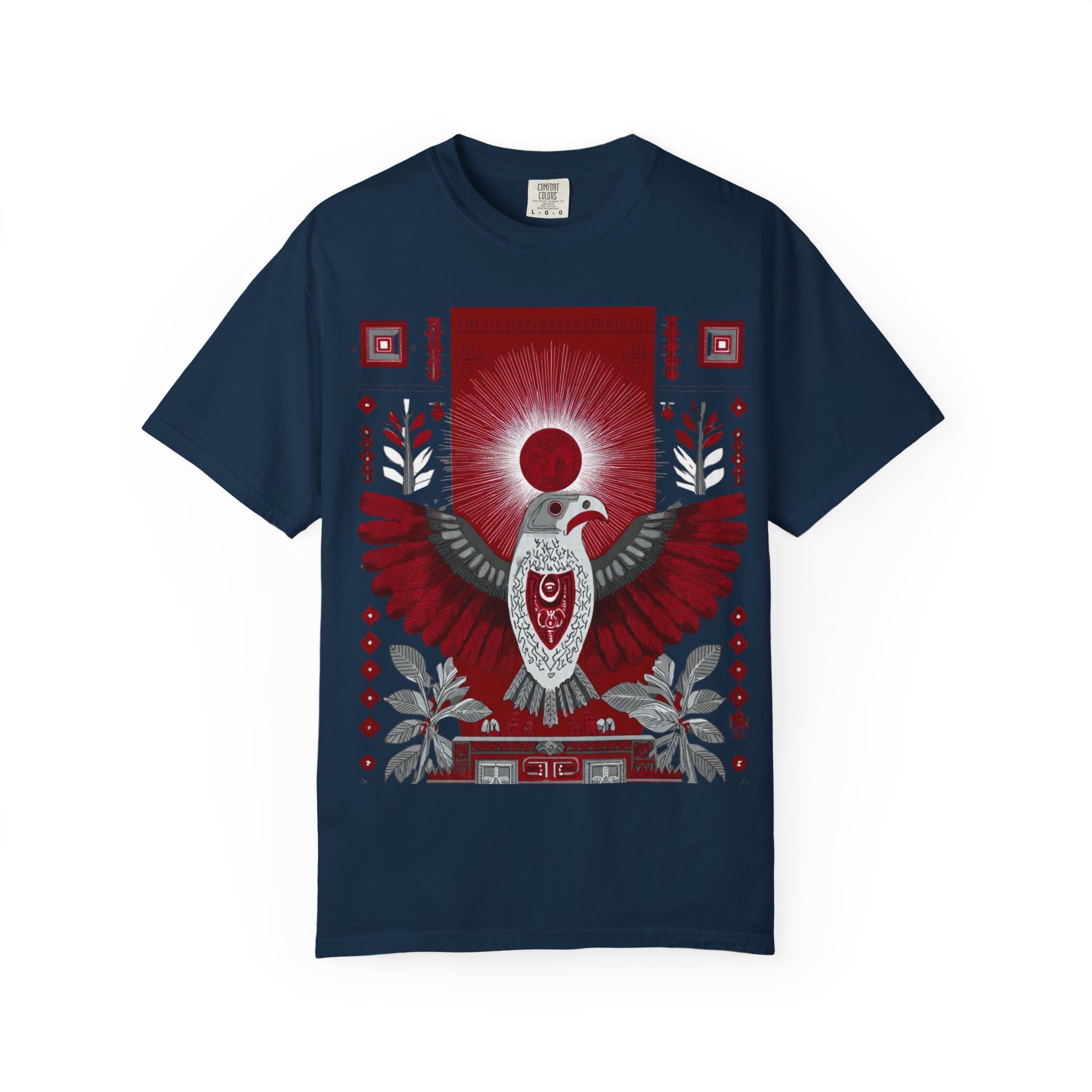 Tribal Inca Graphic T-Shirt — Celestial Bird Art Tee