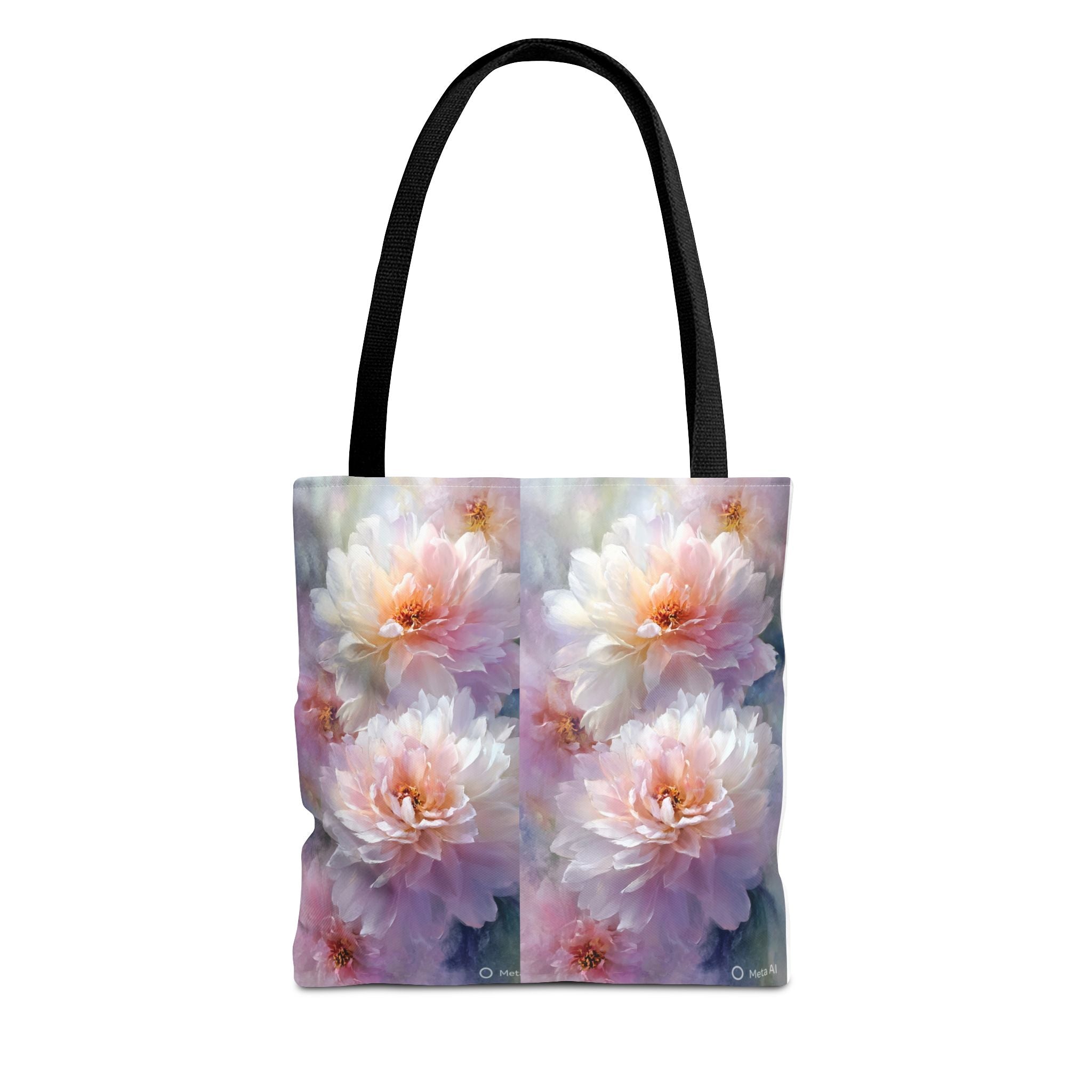 Floral Peony Tote Bag — Watercolor Pastel Bloom AOP Tote