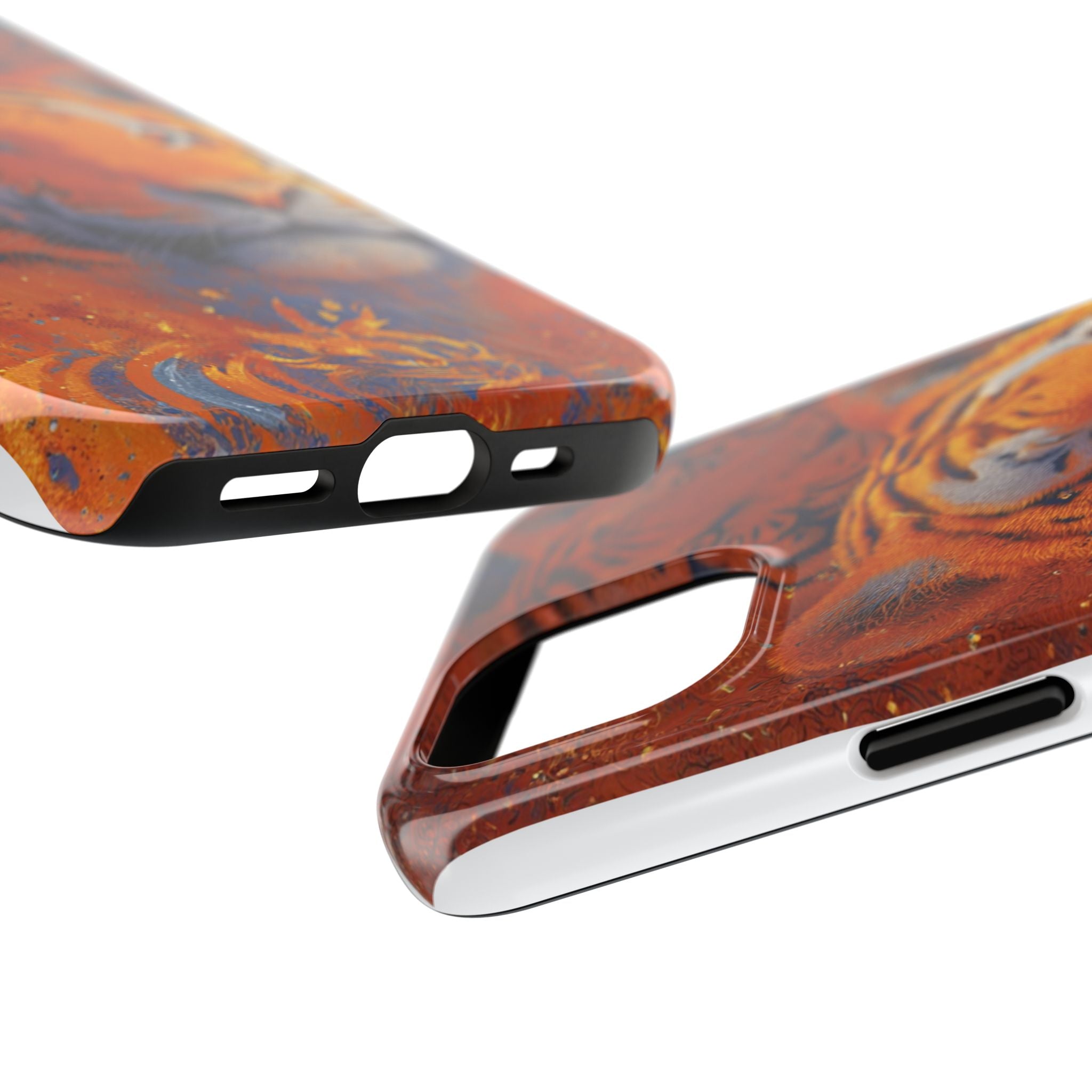 Tiger Portrait Tough Phone Case — Bold Orange Wildlife iPhone Protector