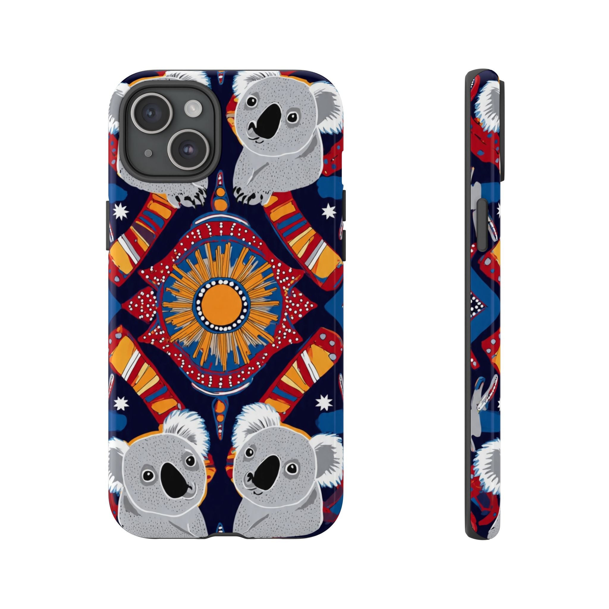 Koala Pattern Phone Case — Cute Indigenous-Inspired Design