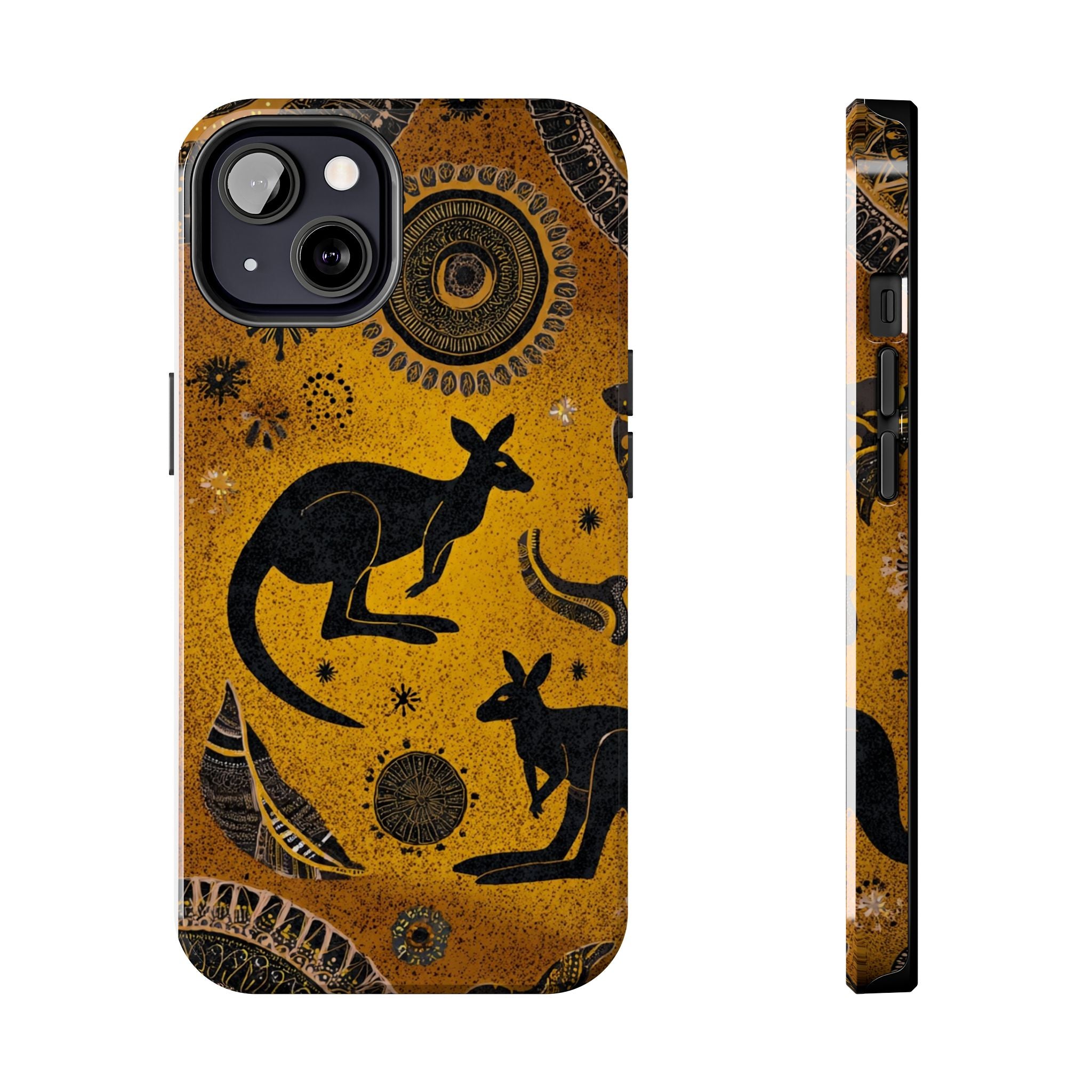 Kangaroo Boho Tough Phone Case — Australian Wildlife Protective Cover