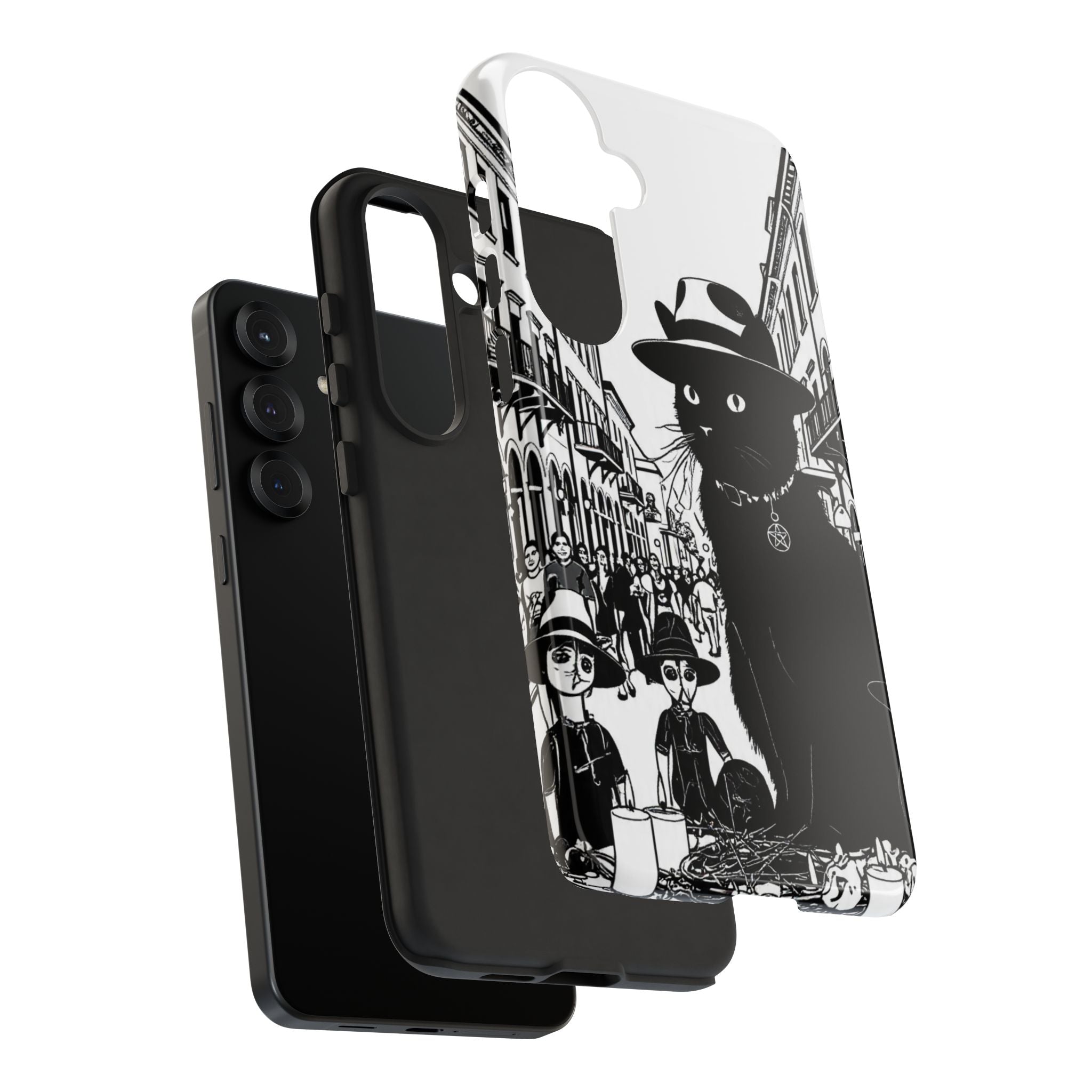 Phone Case — Noir Cat Street Art Design