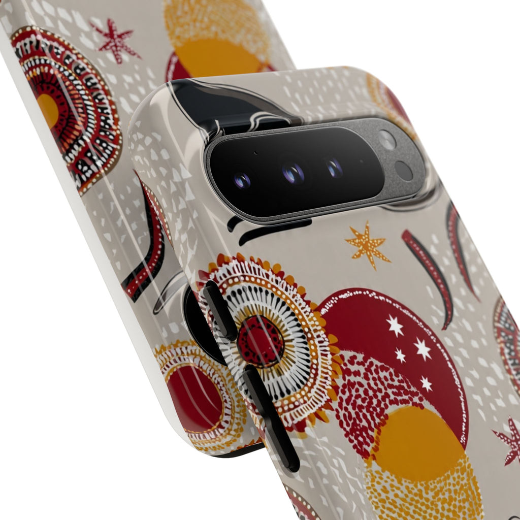 Kangaroo & Koala Aboriginal Dot Art Phone Case – Protective Tough Case