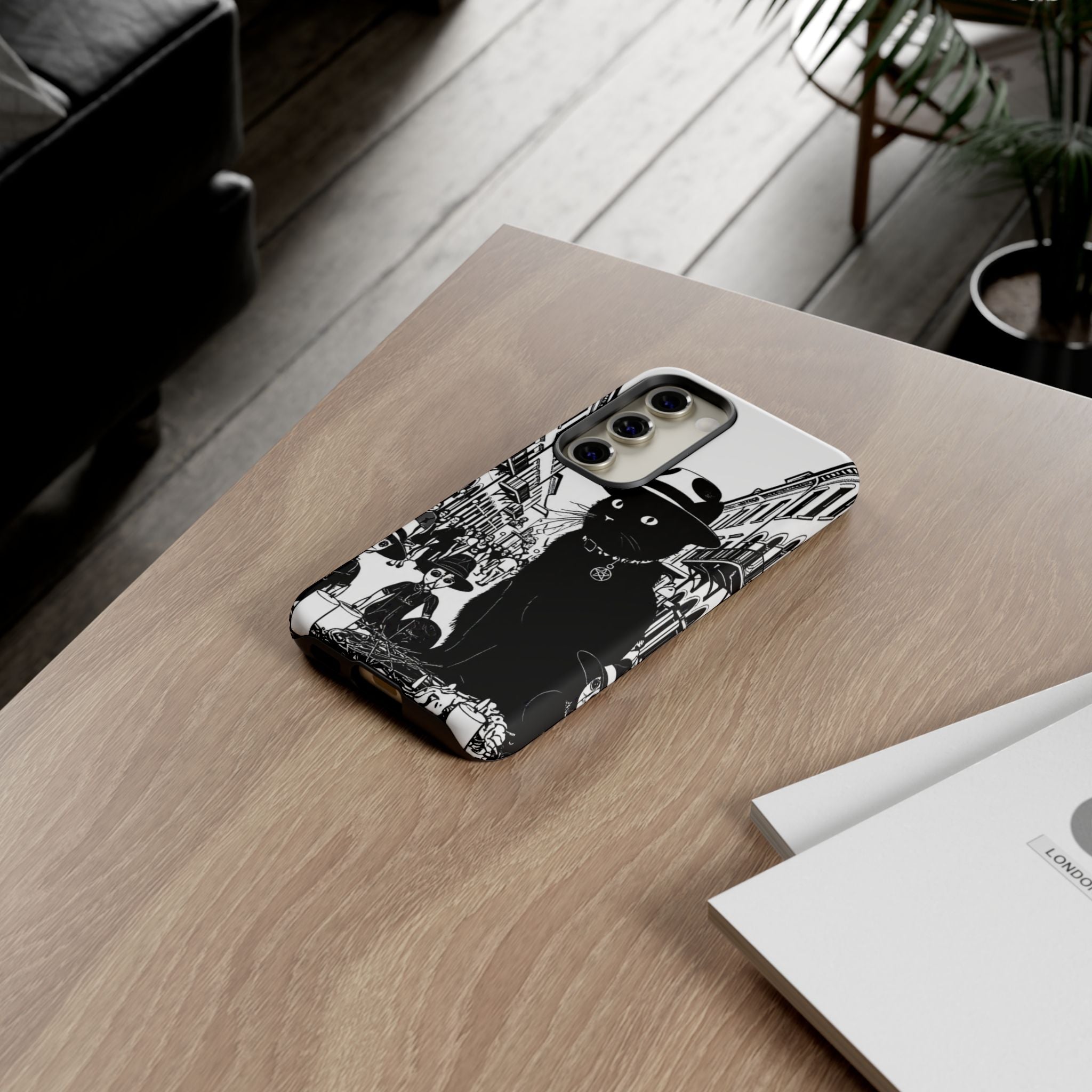 Phone Case — Noir Cat Street Art Design