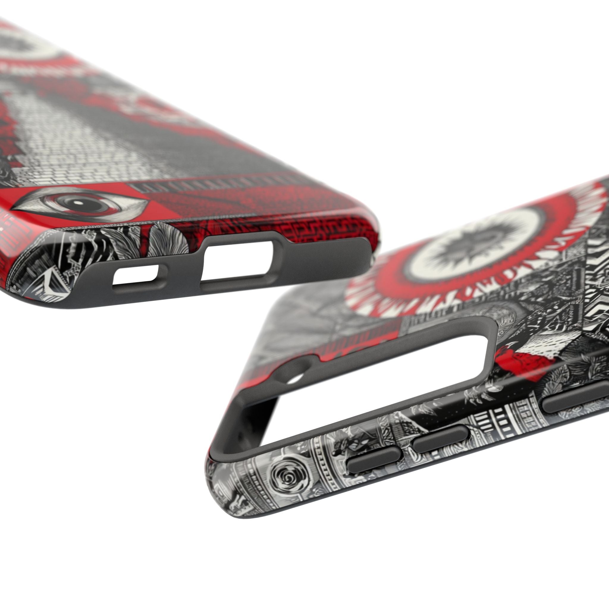 Tough Phone Case — Red Inca Pyramid Collage (Sun & Raven)