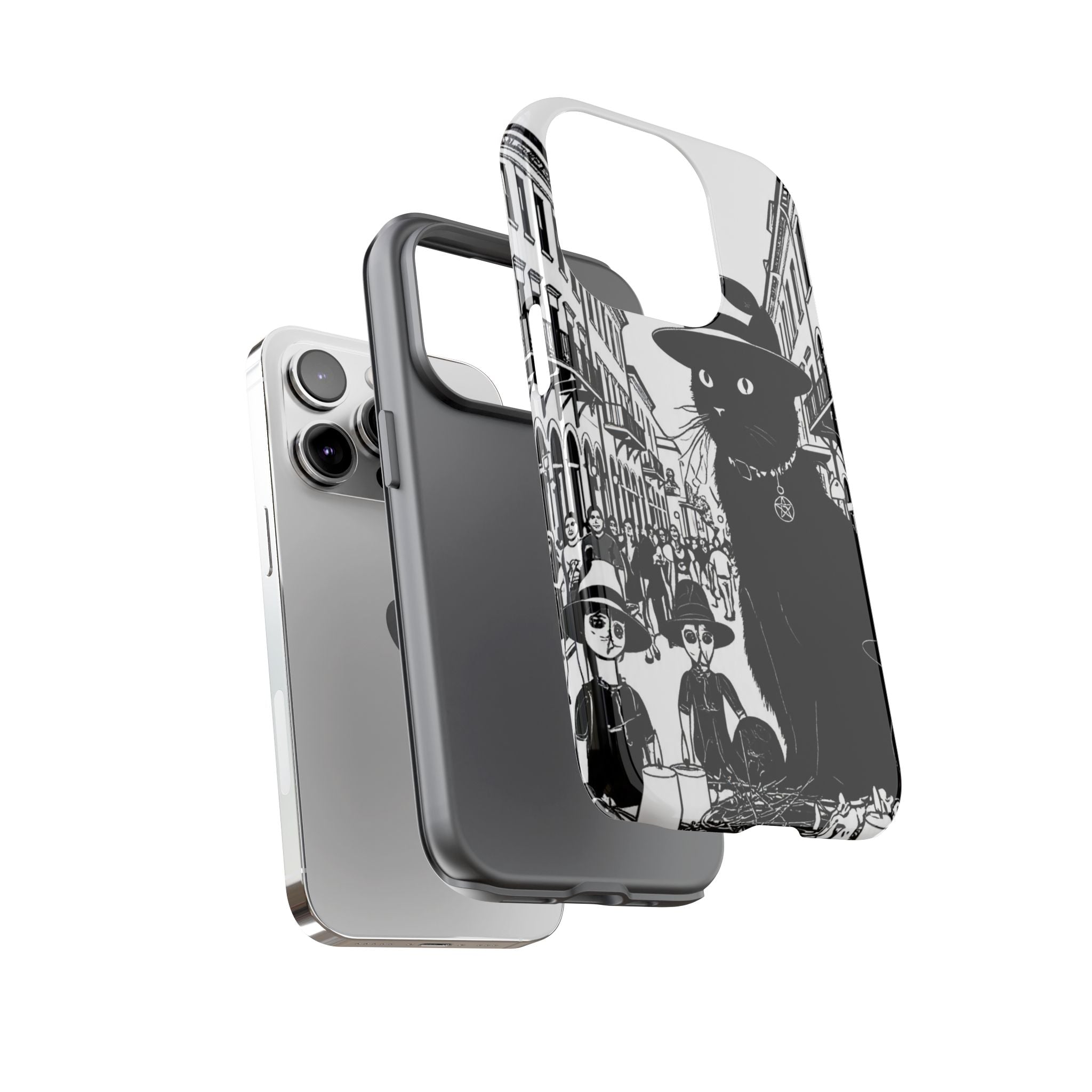 Phone Case — Noir Cat Street Art Design