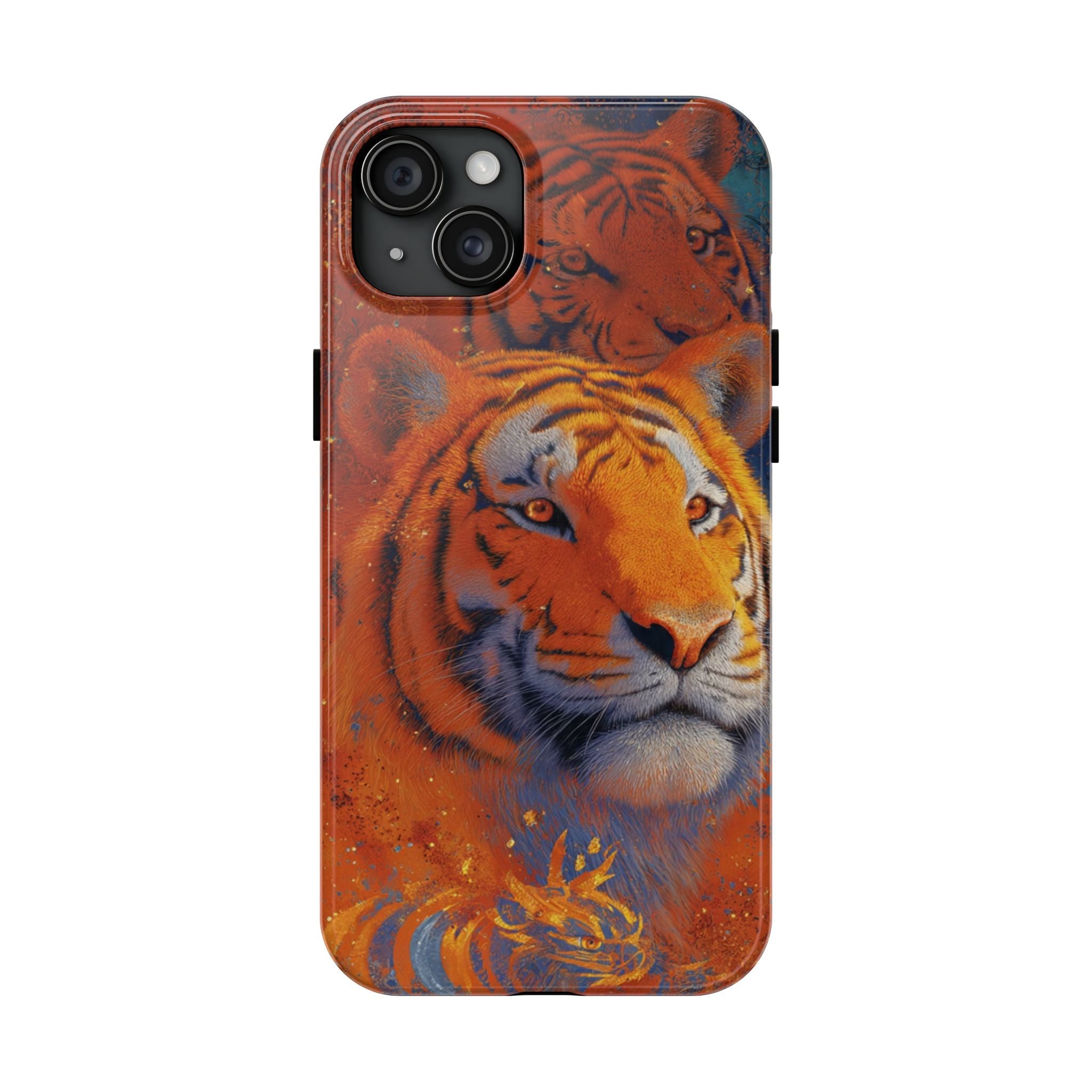 Tiger Portrait Tough Phone Case — Bold Orange Wildlife iPhone Protector