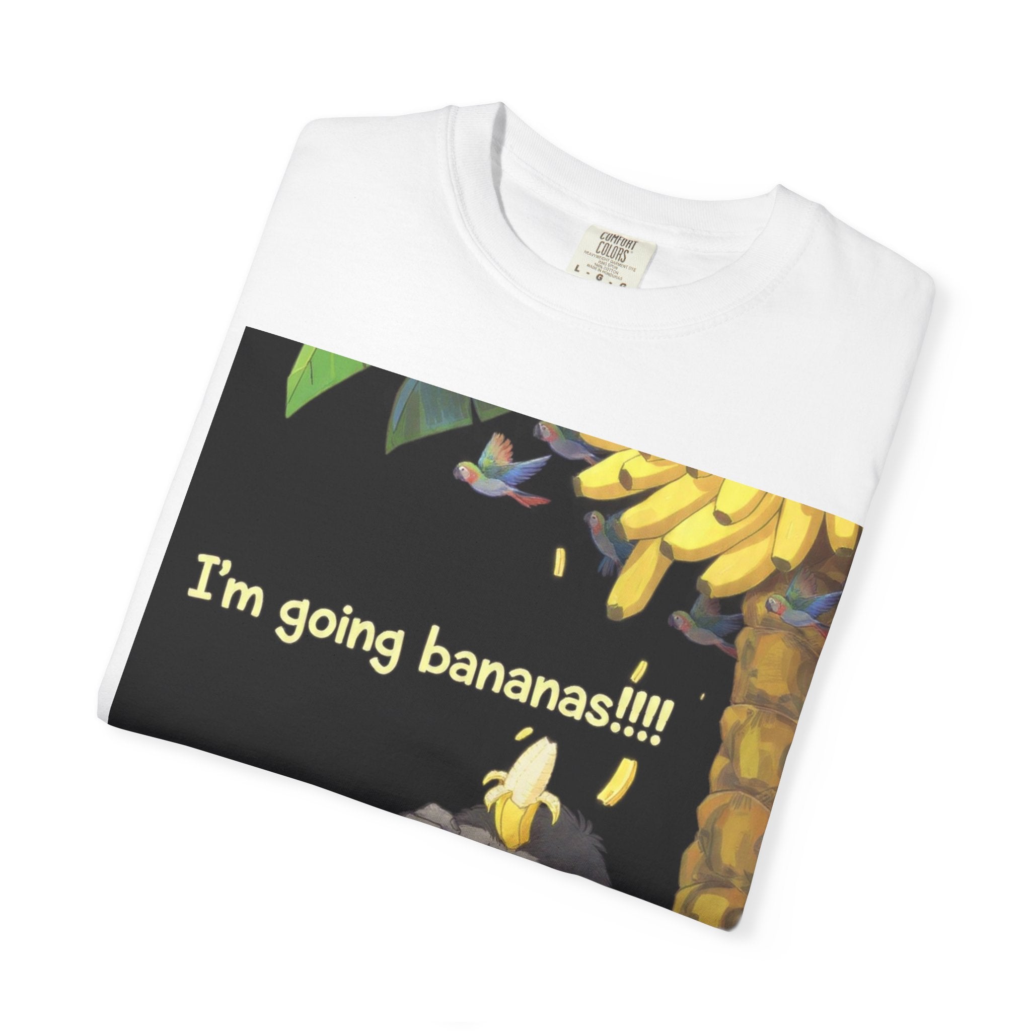 T-Shirt — "I'm Going Bananas!!!" Gorilla Cartoon Graphic Tee