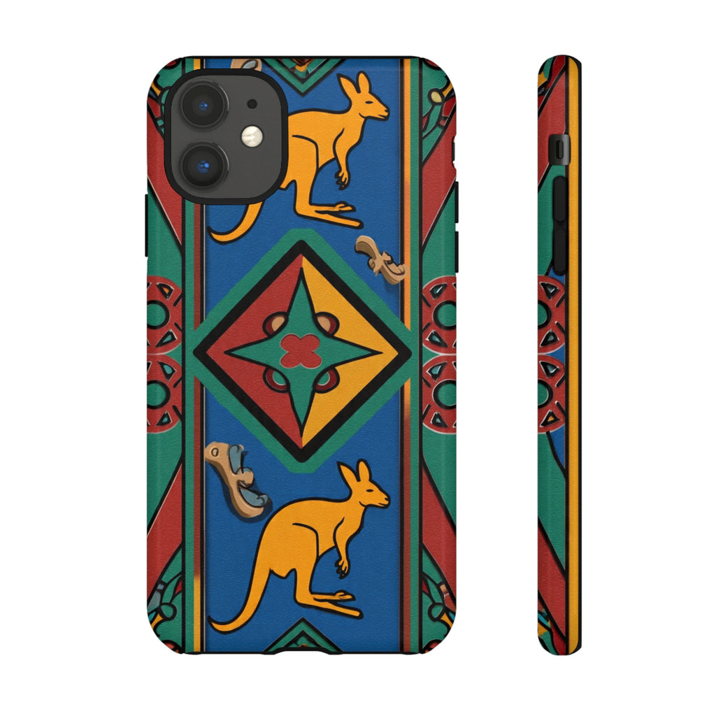 Kangaroo Tribal Pattern Tough Phone Case