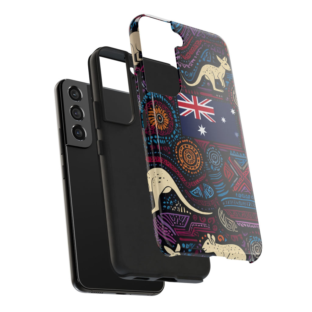 Australian Kangaroo Indigenous Pattern Phone Case — Tough Protective Cover