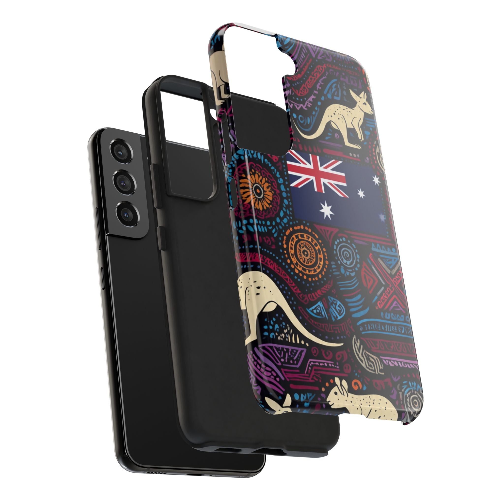 Australian Kangaroo Indigenous Pattern Phone Case — Tough Protective Cover