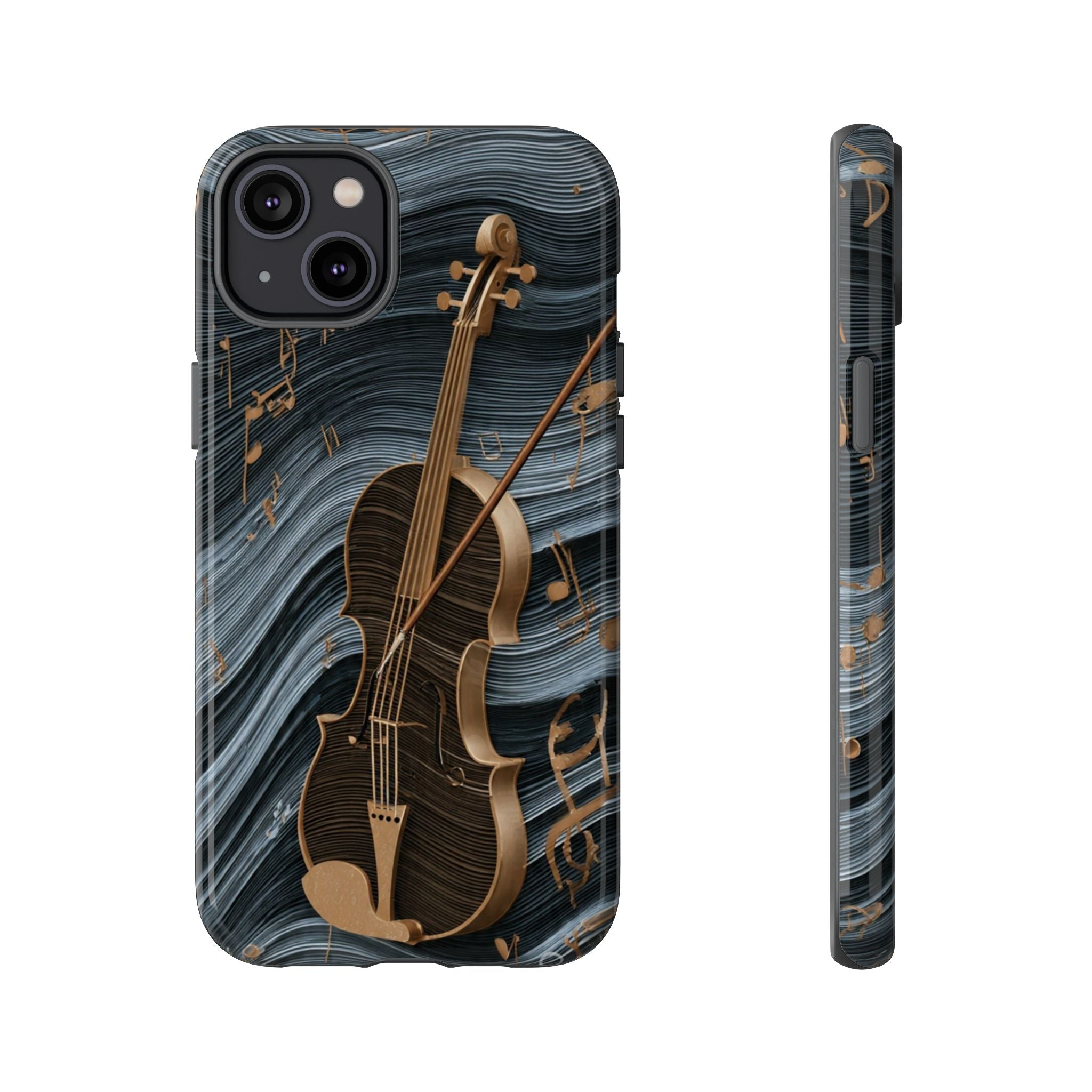 Violin Melody Tough Phone Case — Musical Instrument Art Protective Cover
