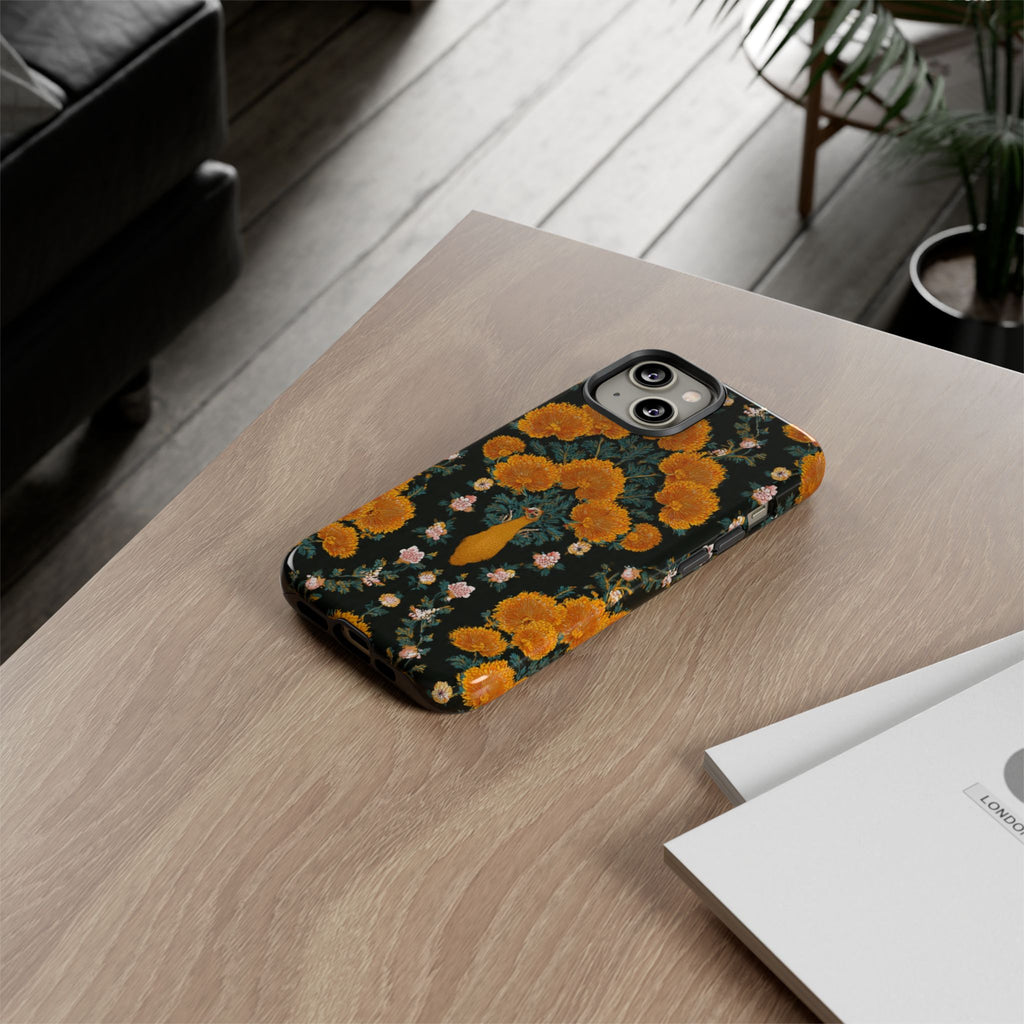 Marigold Mirror Phone Case — Floral Protective Phone Cover