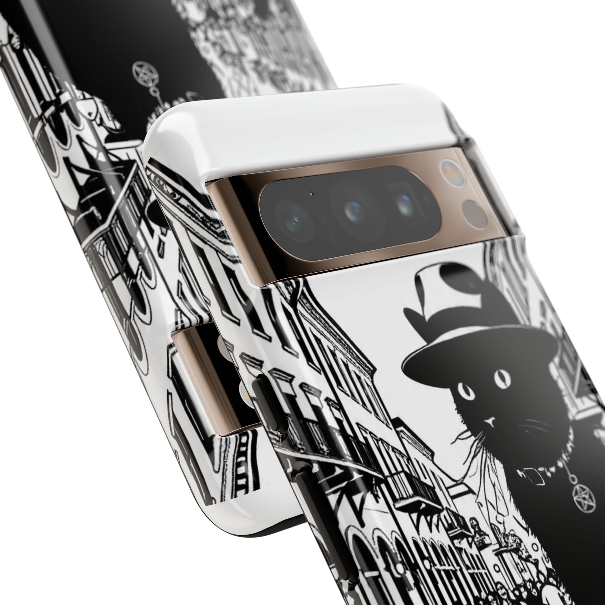 Phone Case — Noir Cat Street Art Design