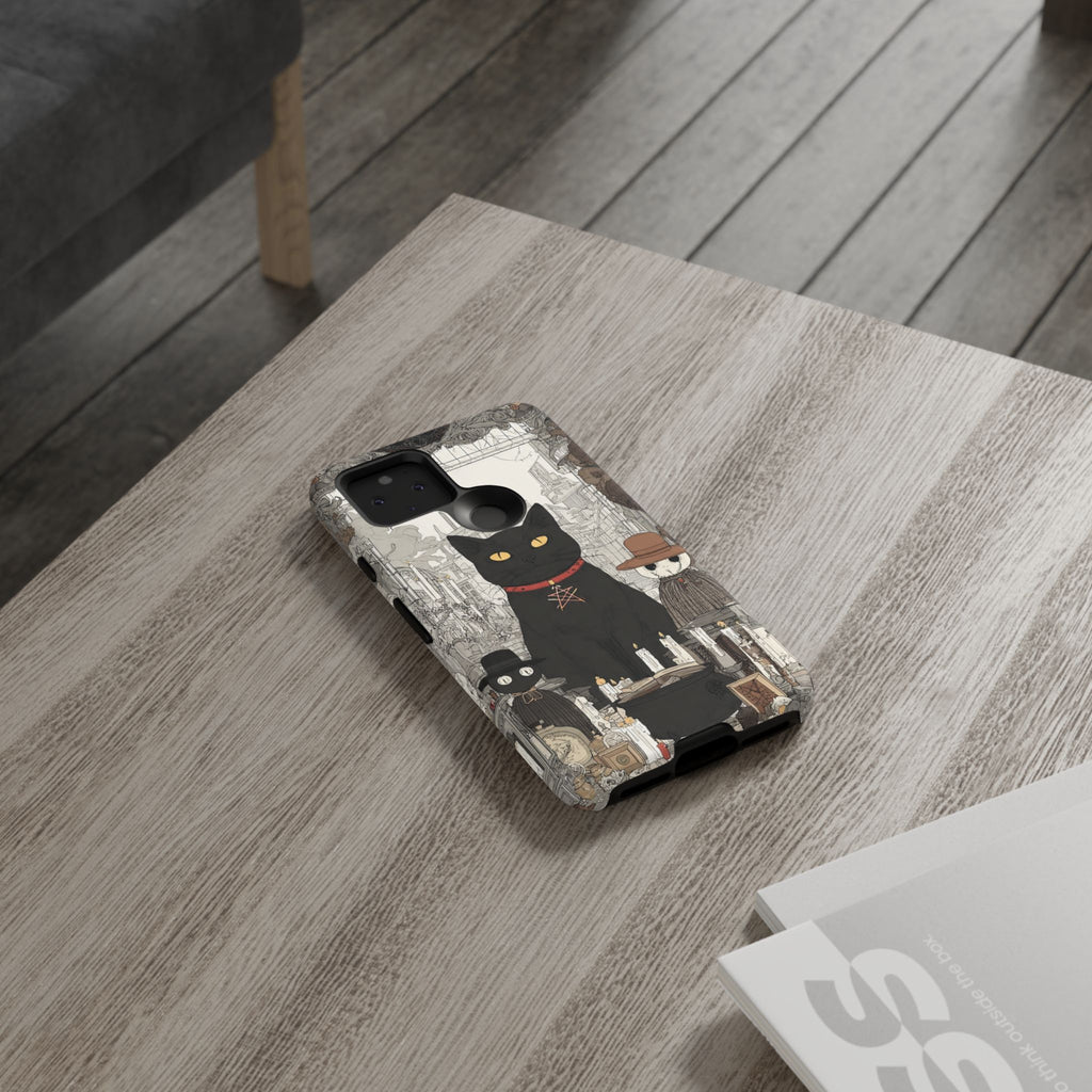 Witchy Black Cat Phone Case — Mystic Altar iPhone Cover