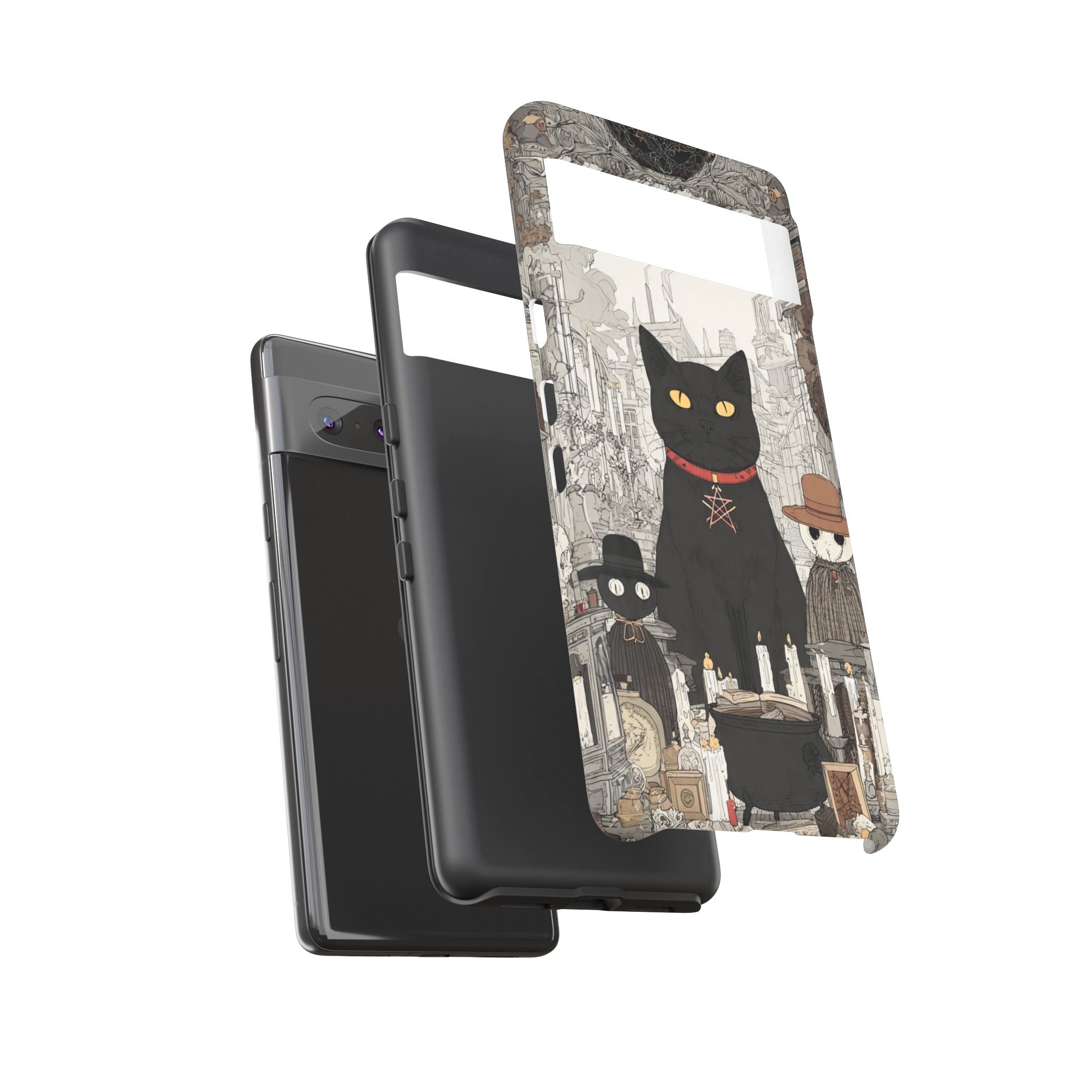 Witchy Black Cat Phone Case — Mystic Altar iPhone Cover