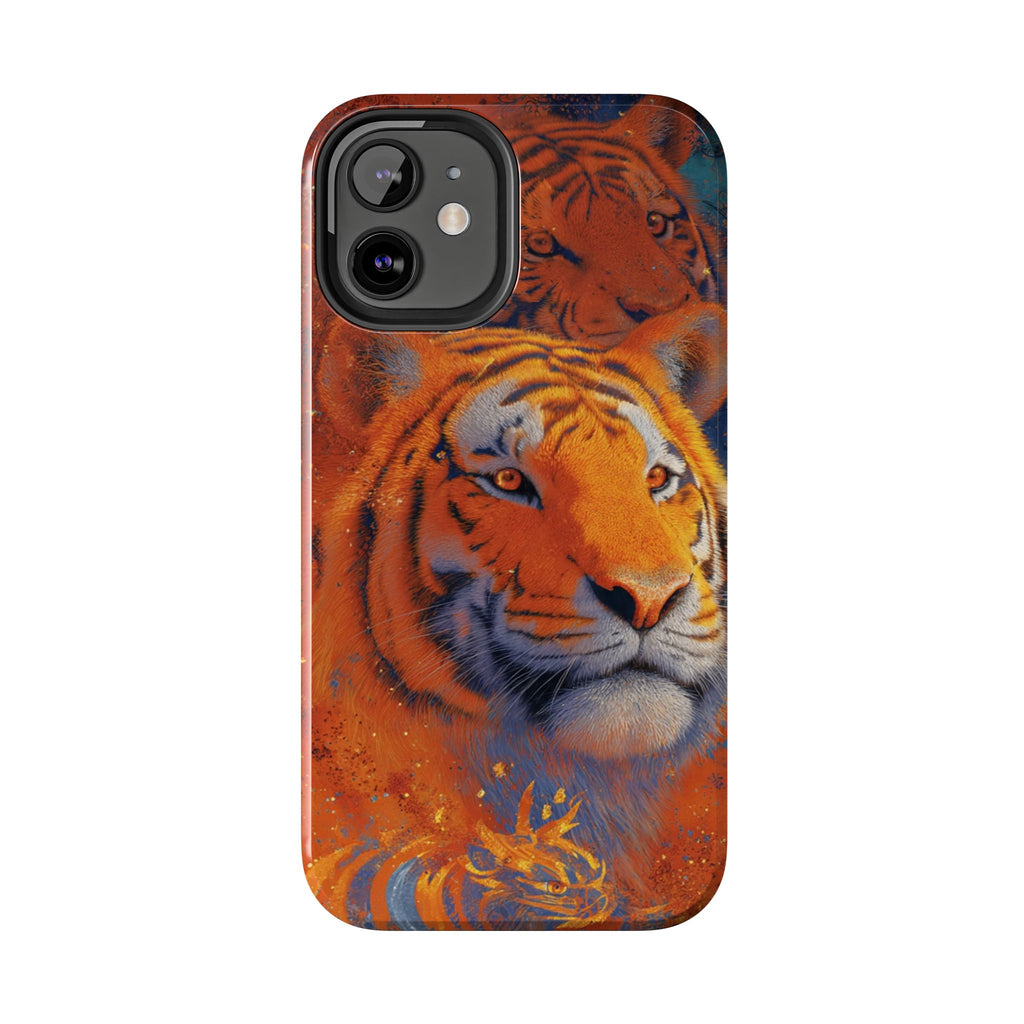 Tiger Portrait Tough Phone Case — Bold Orange Wildlife iPhone Protector
