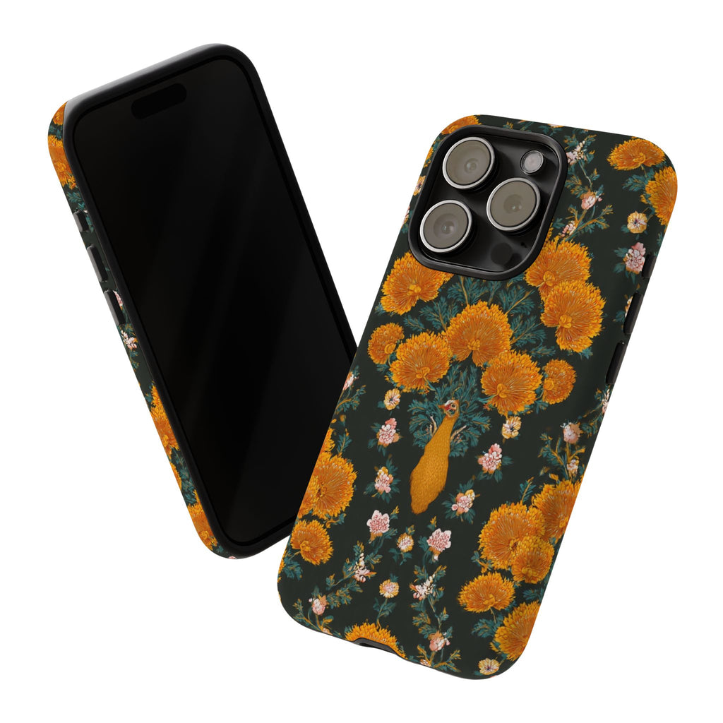 Marigold Mirror Phone Case — Floral Protective Phone Cover