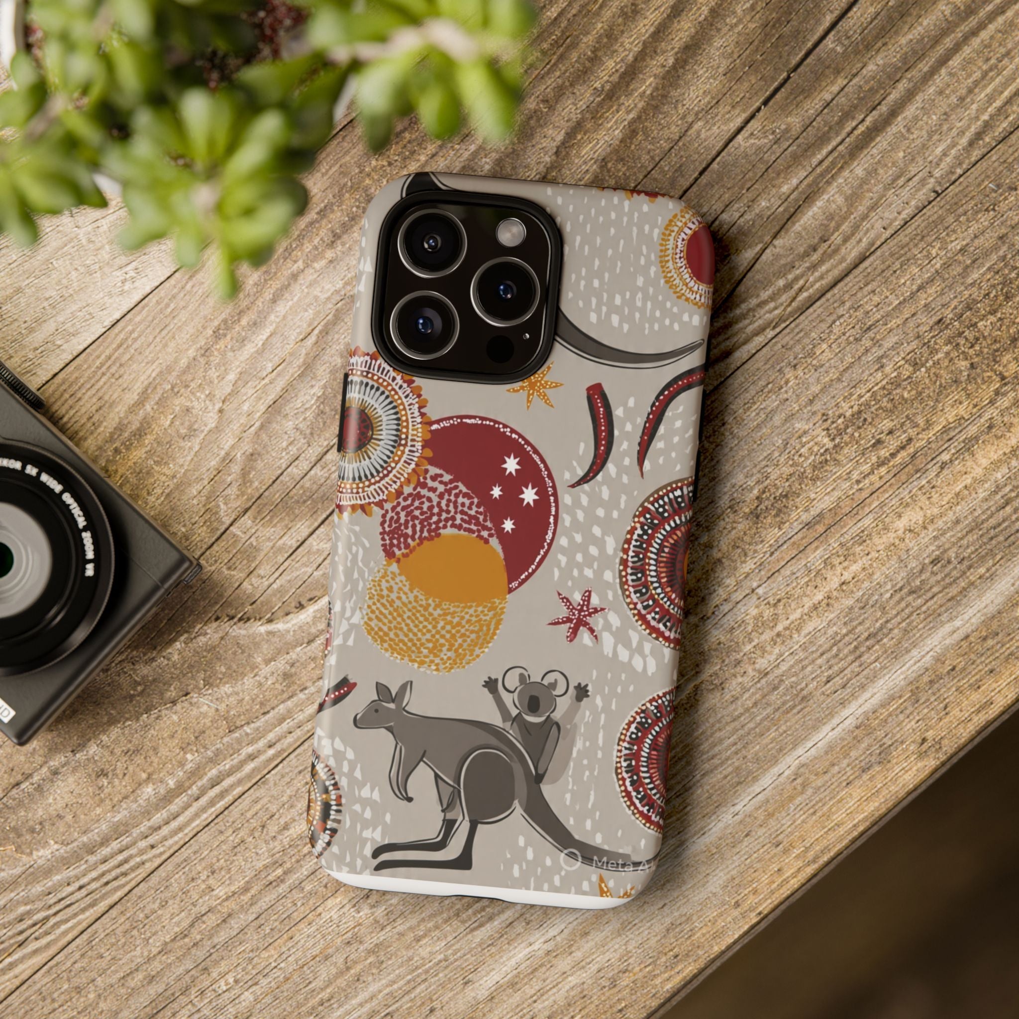 Kangaroo & Koala Aboriginal Dot Art Phone Case – Protective Tough Case