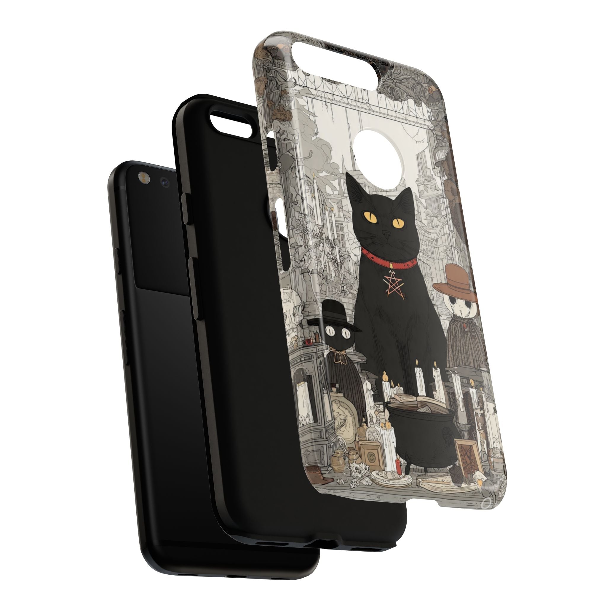 Witchy Black Cat Phone Case — Mystic Altar iPhone Cover