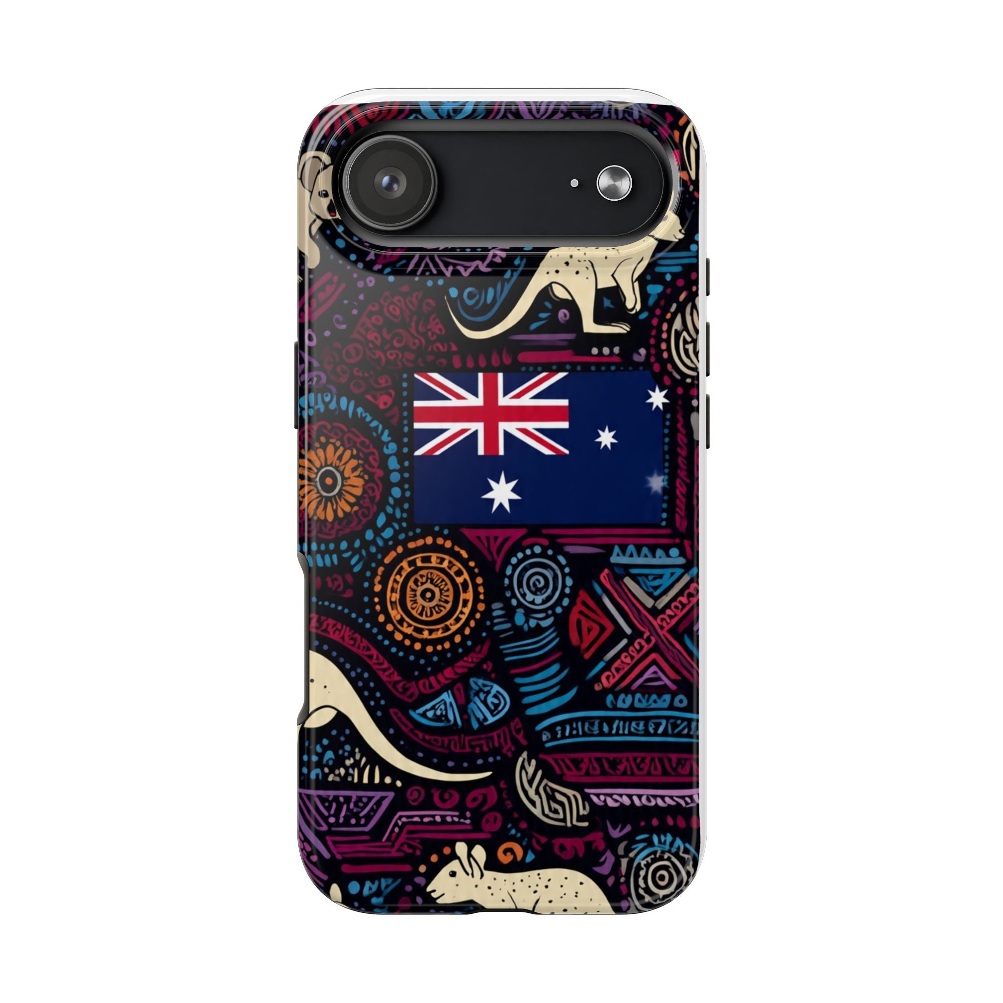Australian Kangaroo Indigenous Pattern Phone Case — Tough Protective Cover